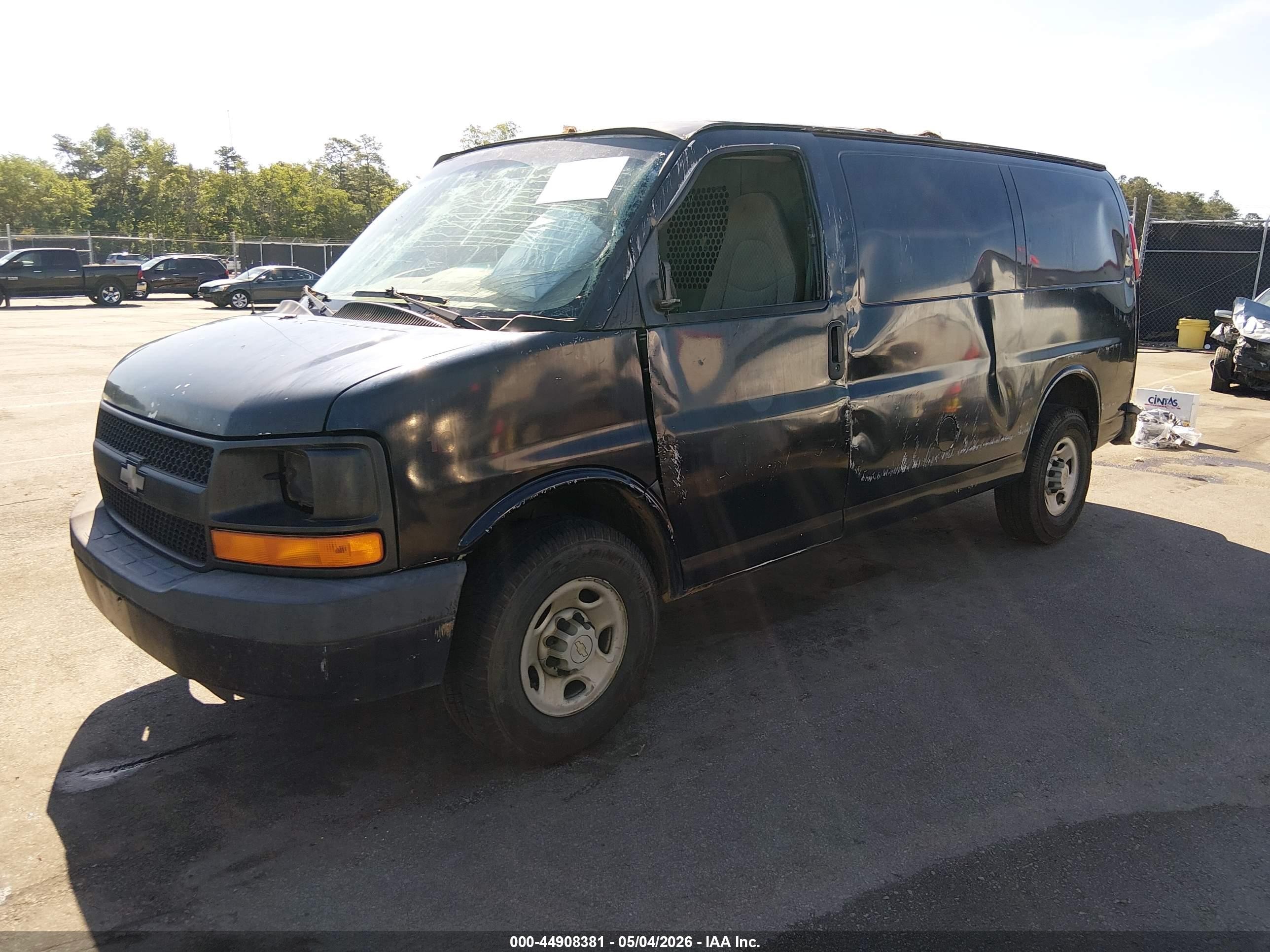 2009 Chevrolet Express 2500 Work Van Black vin: 1GCGG25CX91177235