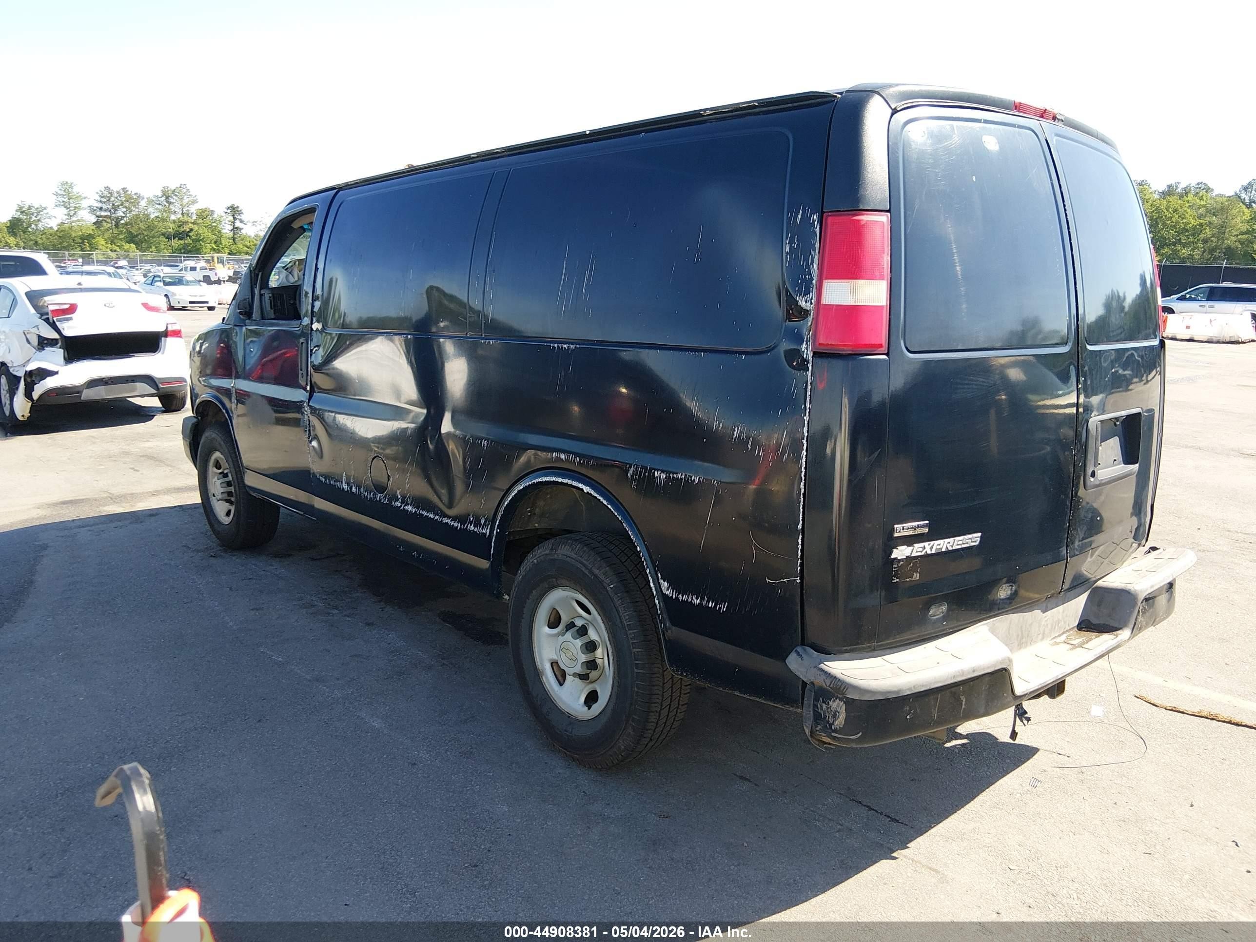2009 Chevrolet Express 2500 Work Van Black vin: 1GCGG25CX91177235