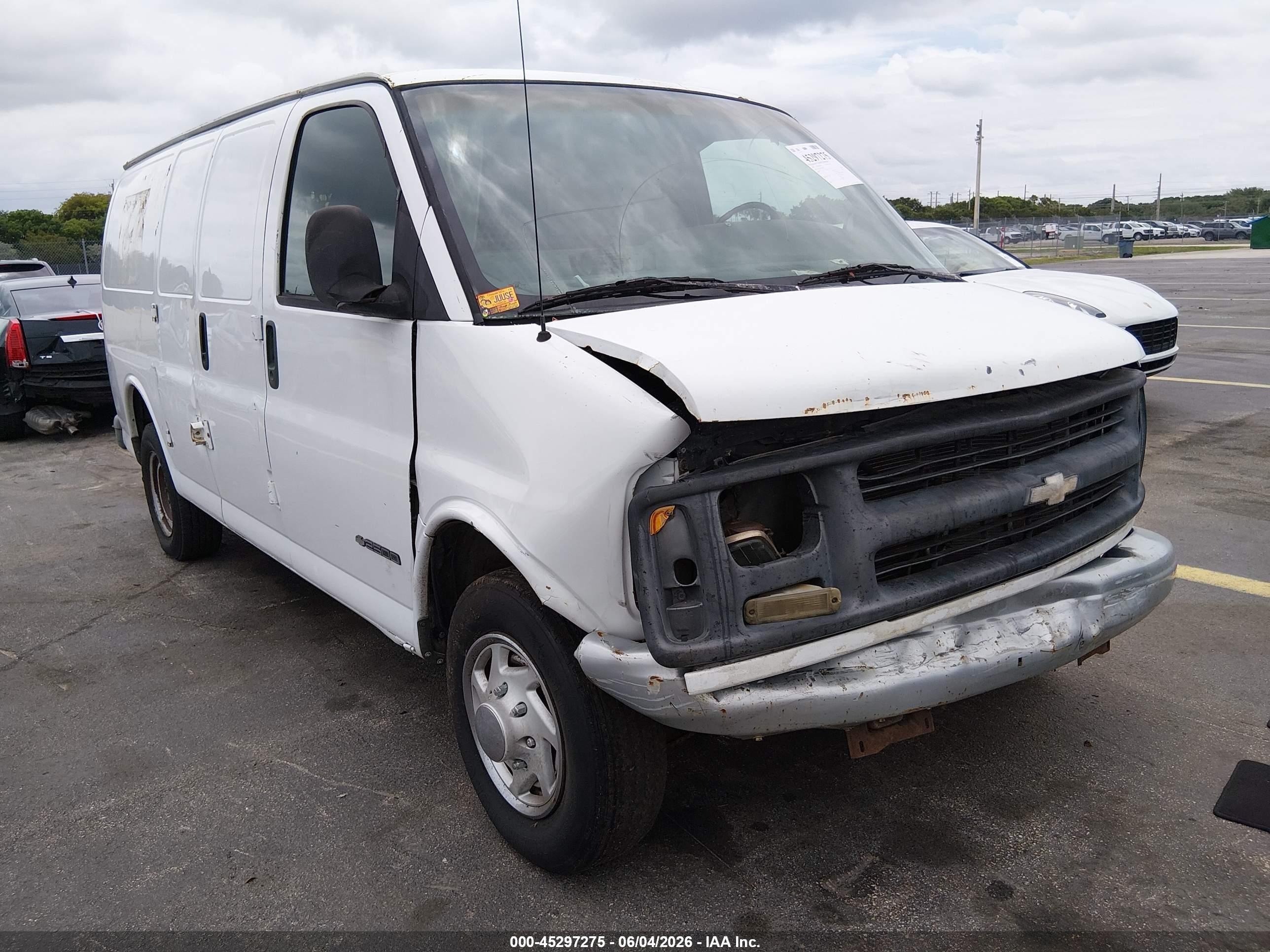 1997 Chevrolet Chevy Van   White vin: 1GCGG25R7V1005453