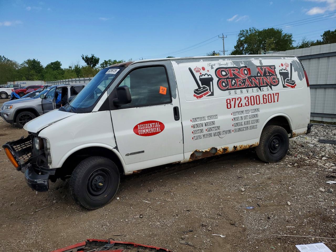 2002 Chevrolet Express G2500 Белый vin: 1GCGG25R821169614