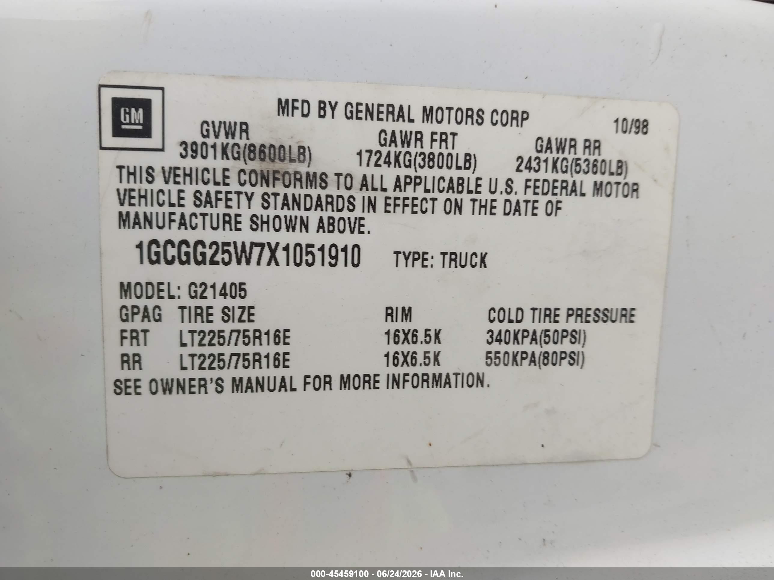 2002 Chevrolet Express   White vin: 1GCGG25R921199754
