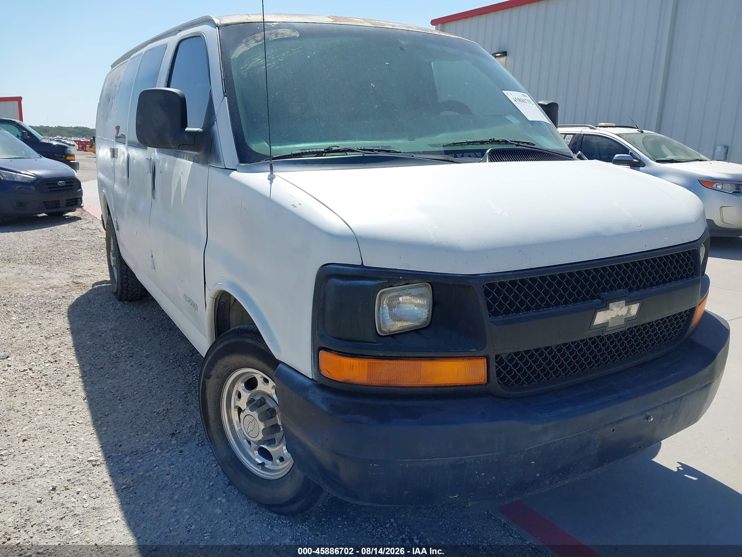 2006 Chevrolet Express Work Van White vin: 1GCGG25U361209995