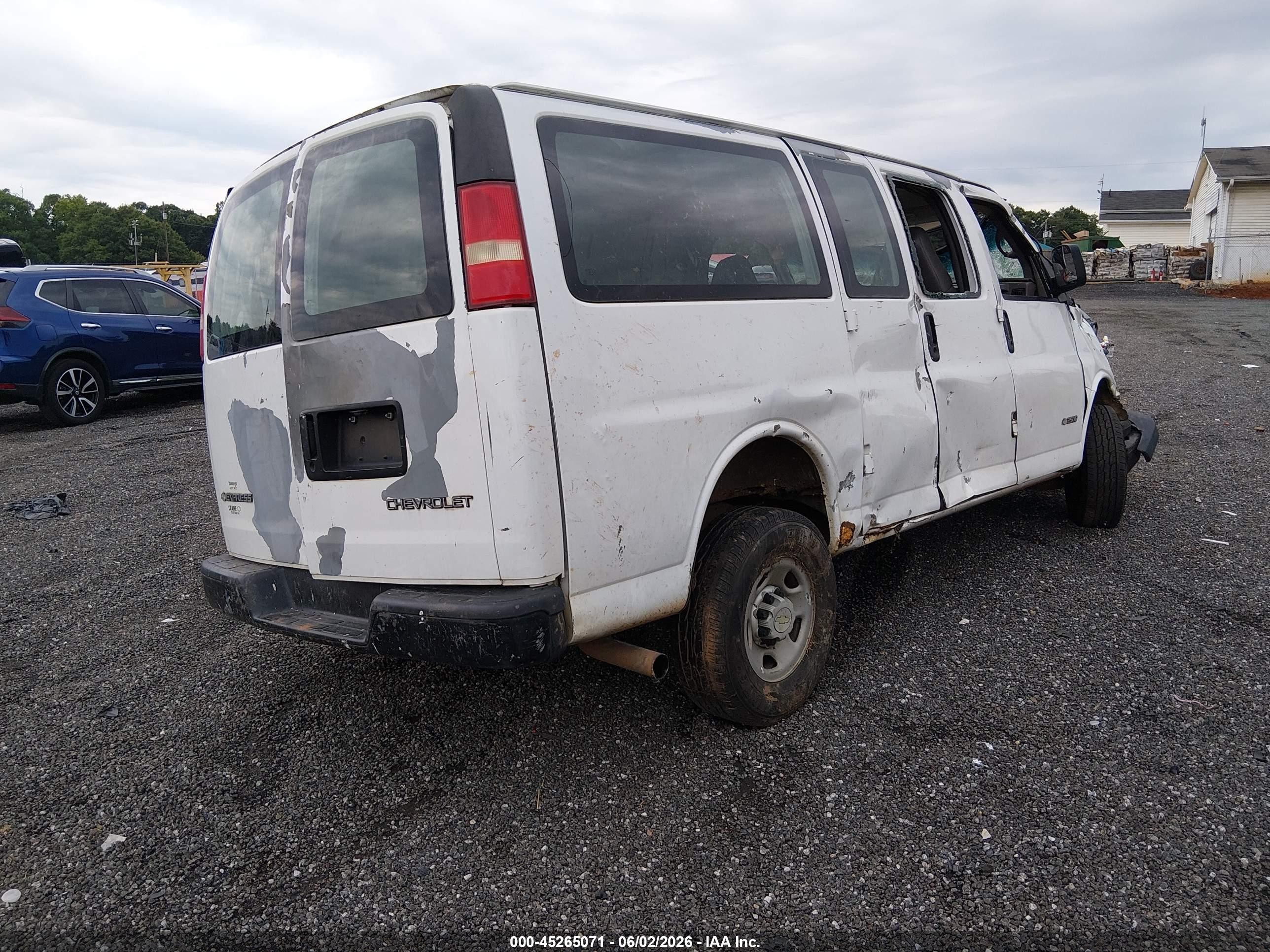 2006 Chevrolet Express Work Van White vin: 1GCGG25V061247953