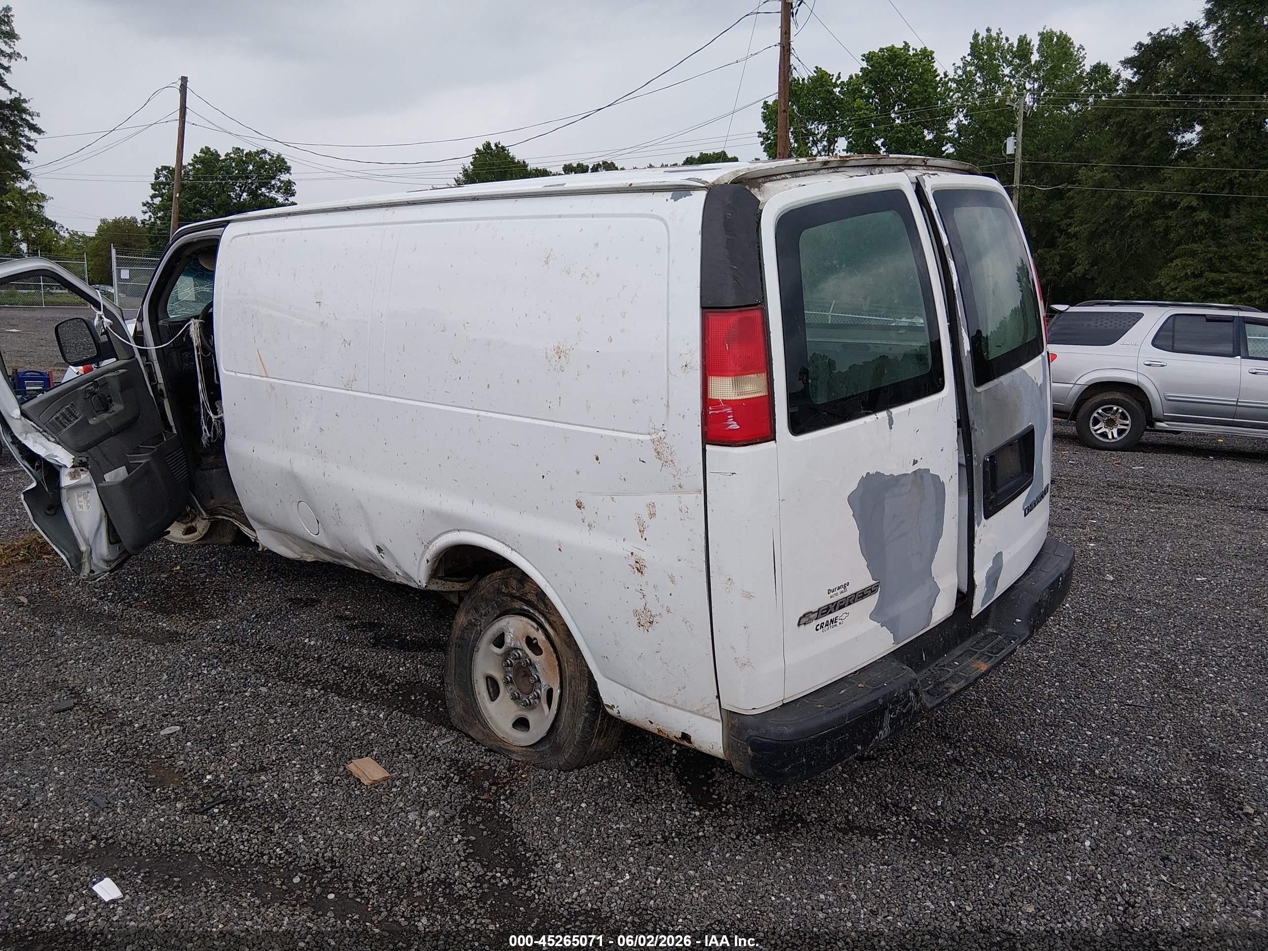 2006 Chevrolet Express Work Van White vin: 1GCGG25V061247953