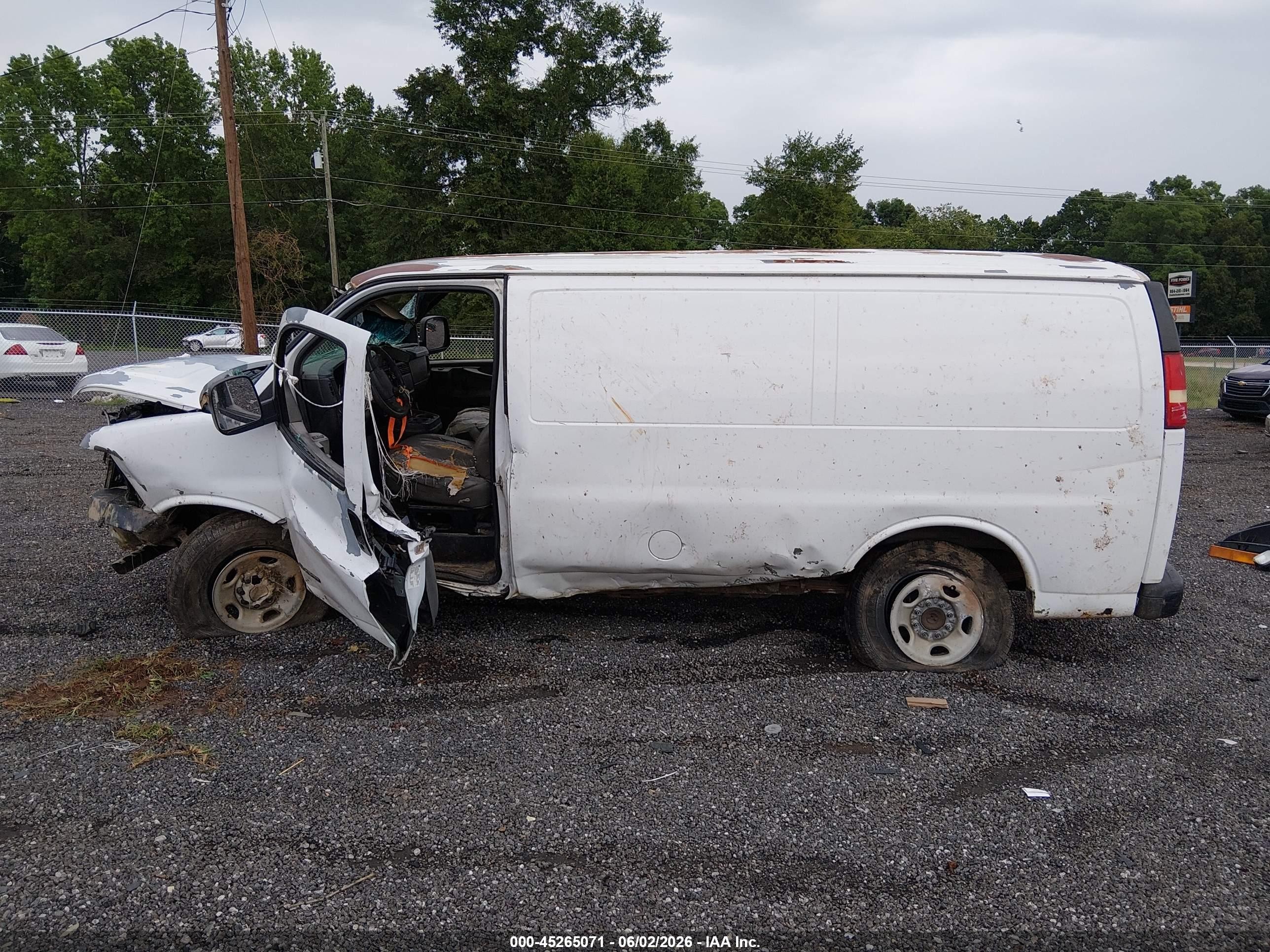 2006 Chevrolet Express Work Van White vin: 1GCGG25V061247953