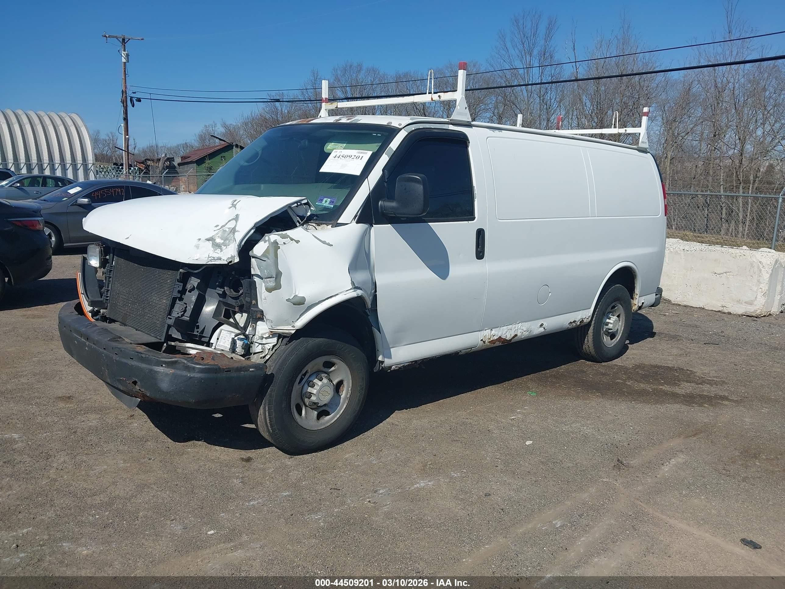 2007 Chevrolet Express Work Van White vin: 1GCGG25V071105586
