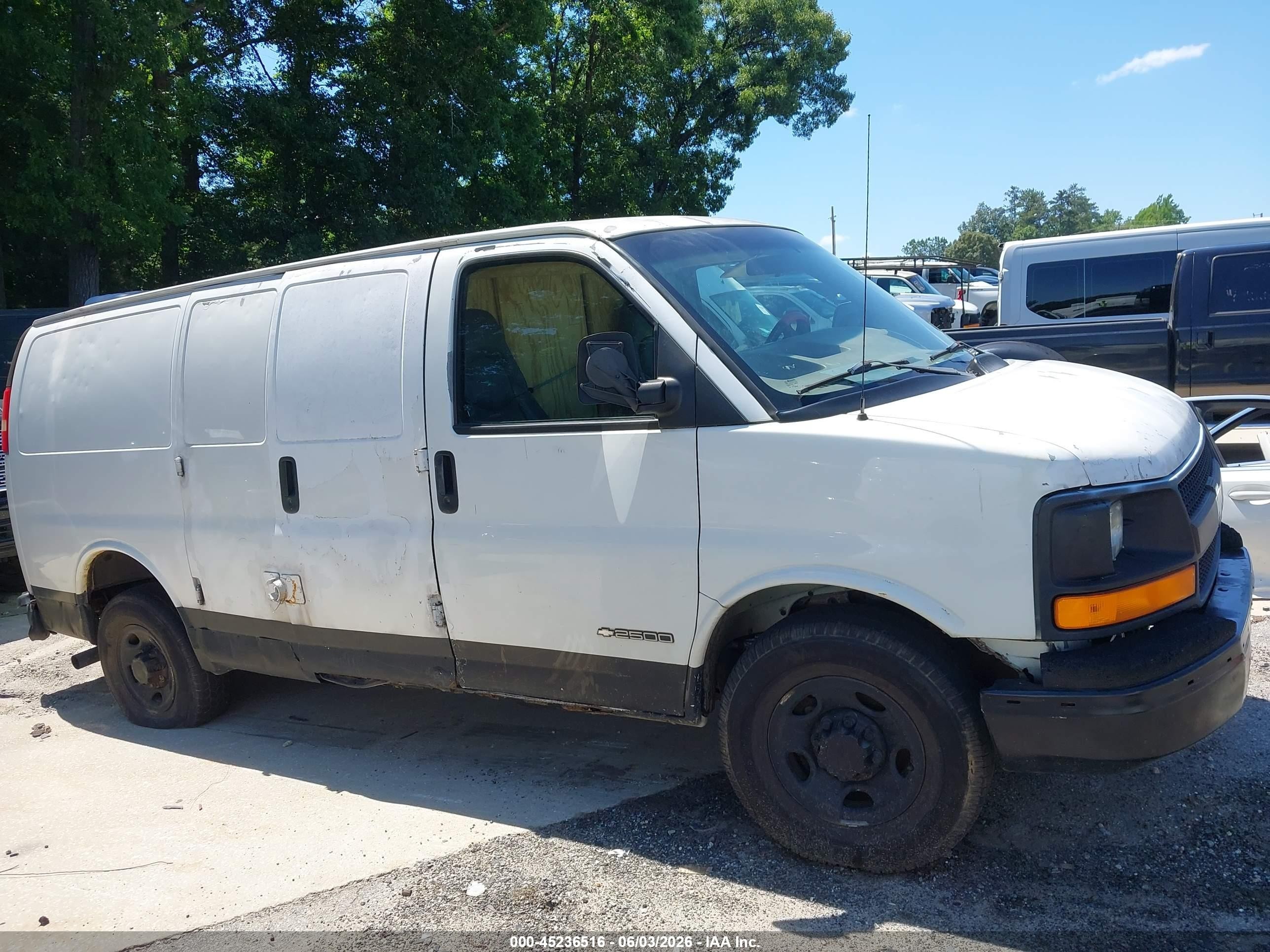 2004 Chevrolet Express   White vin: 1GCGG25V241100093