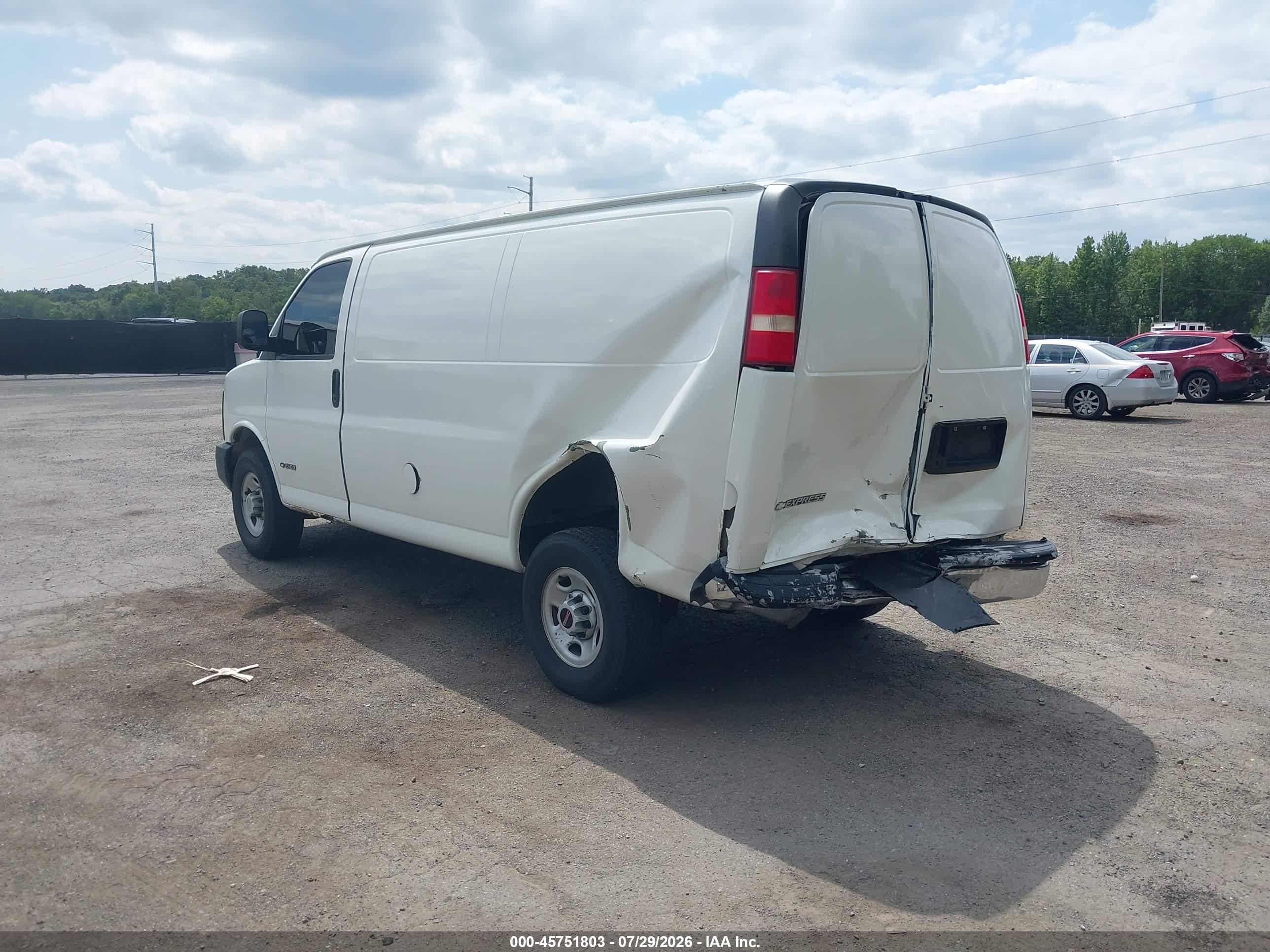 2005 Chevrolet Express   White vin: 1GCGG25V351266351
