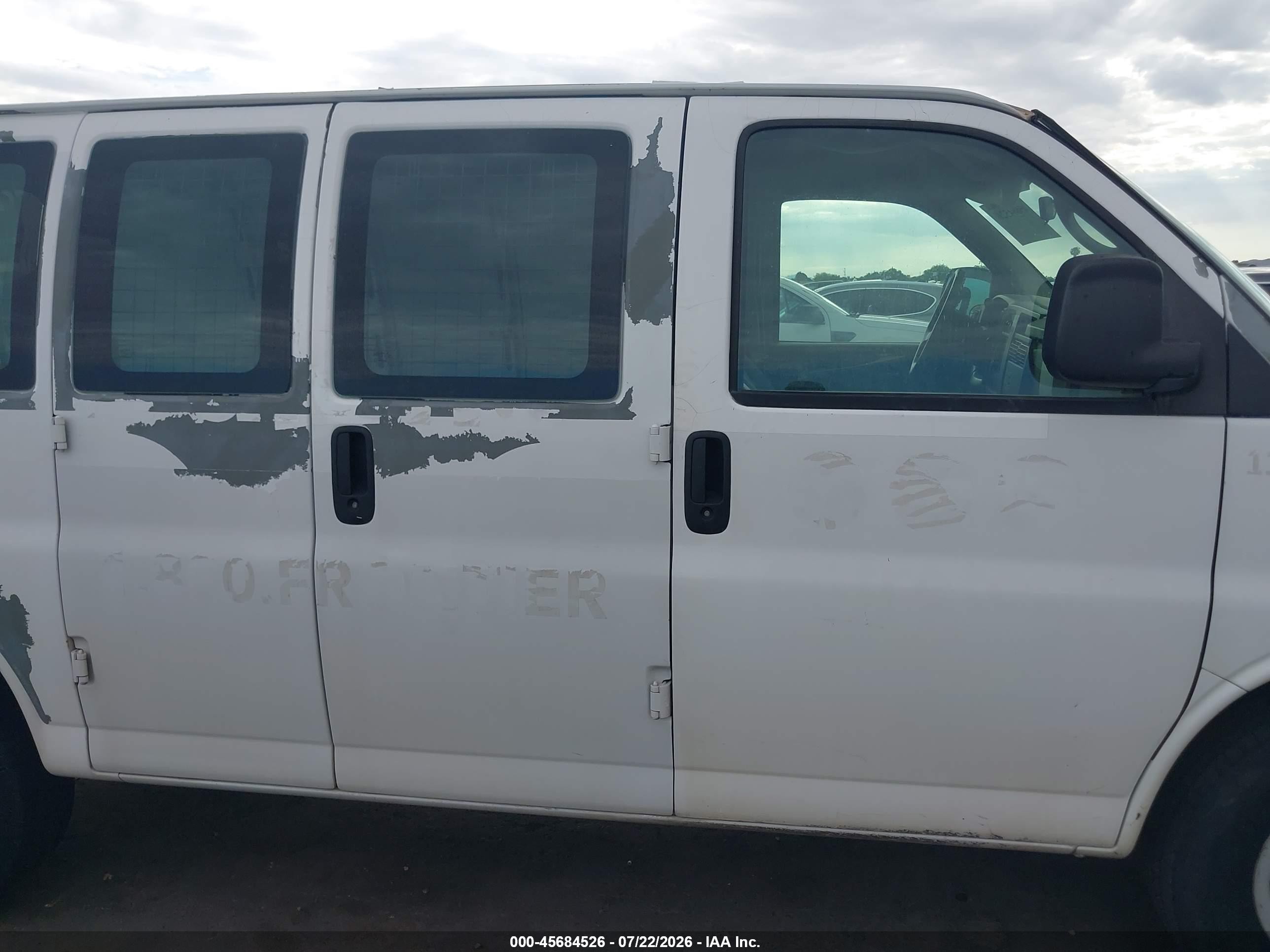 2007 Chevrolet Express Work Van White vin: 1GCGG25V371239542