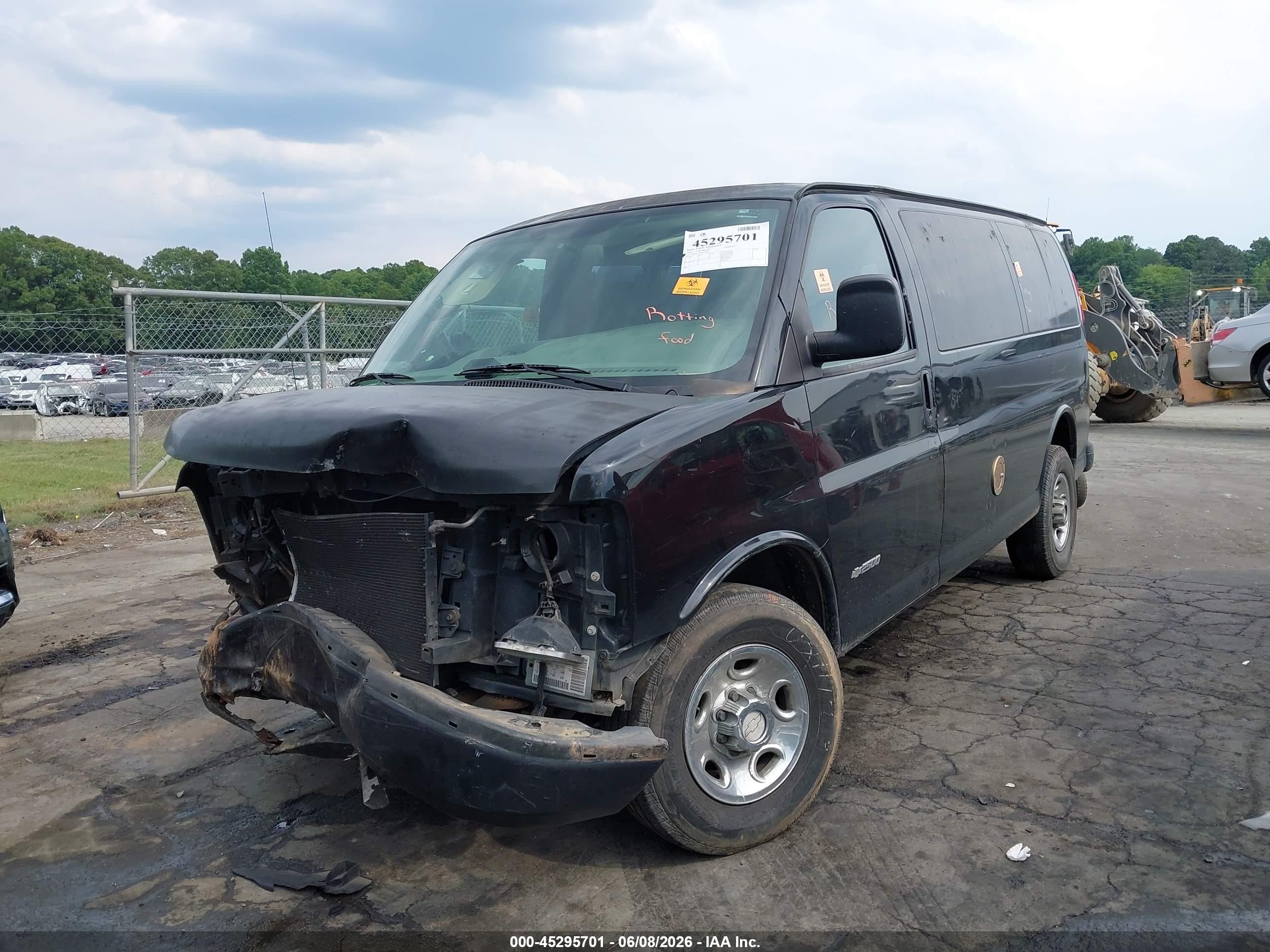 2006 Chevrolet Express Work Van Черный vin: 1GCGG25V461136287