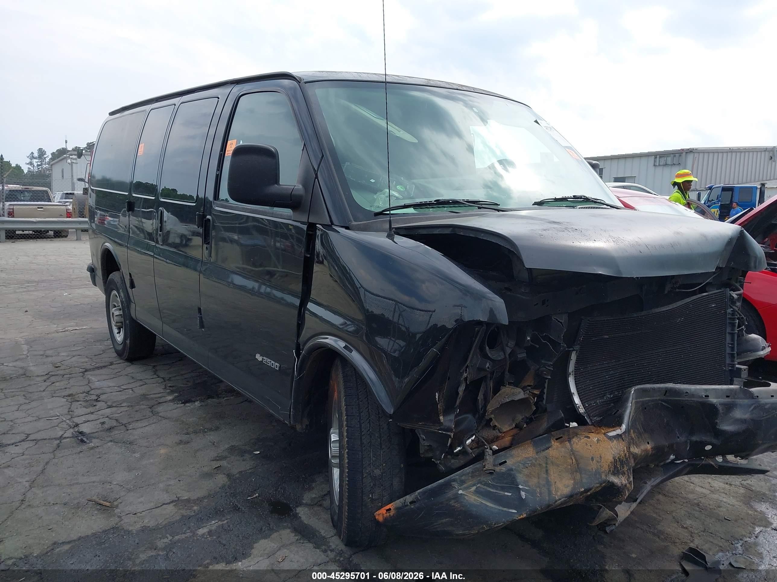 2006 Chevrolet Express Work Van Black vin: 1GCGG25V461136287