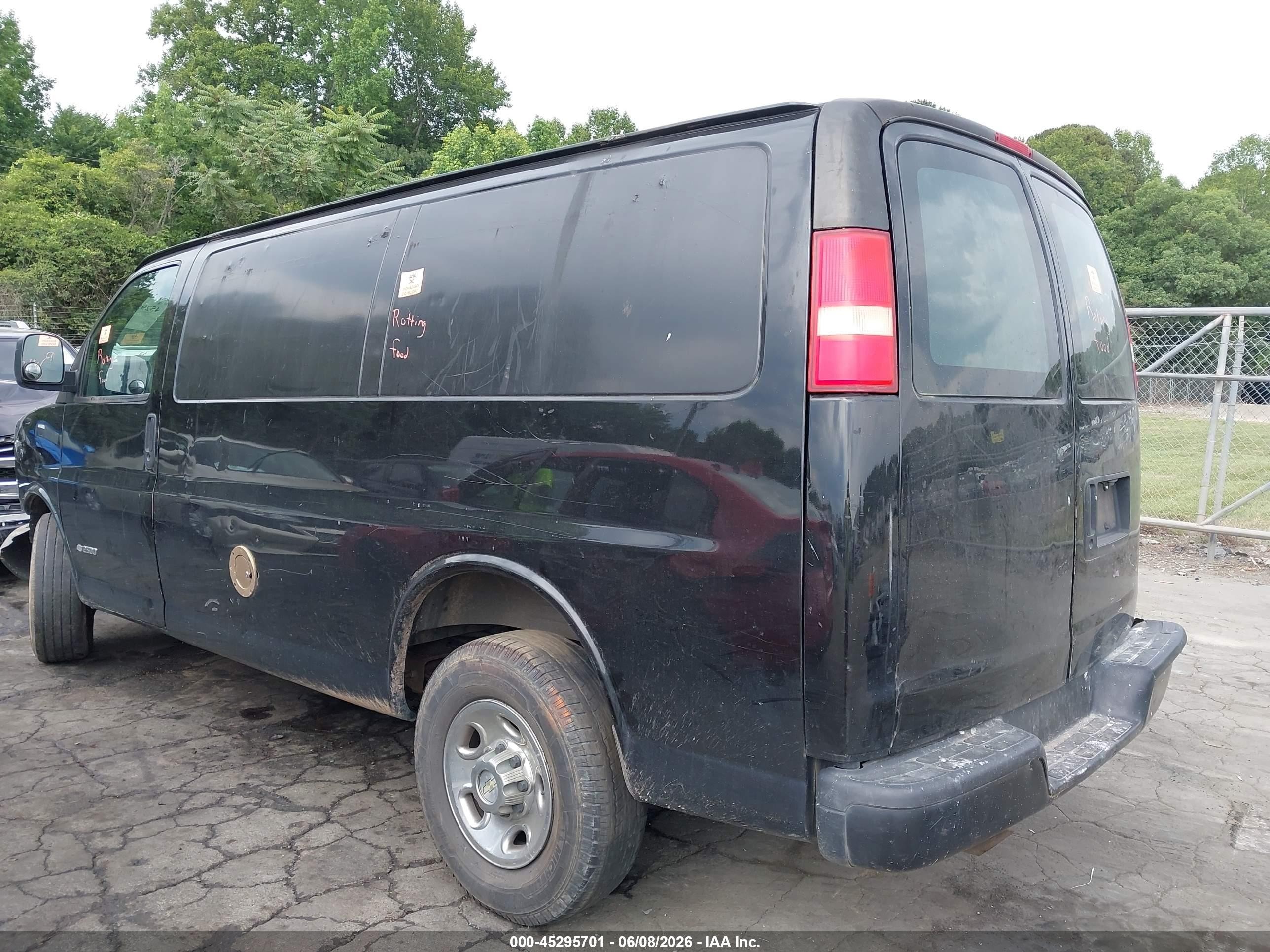 2006 Chevrolet Express Work Van Черный vin: 1GCGG25V461136287