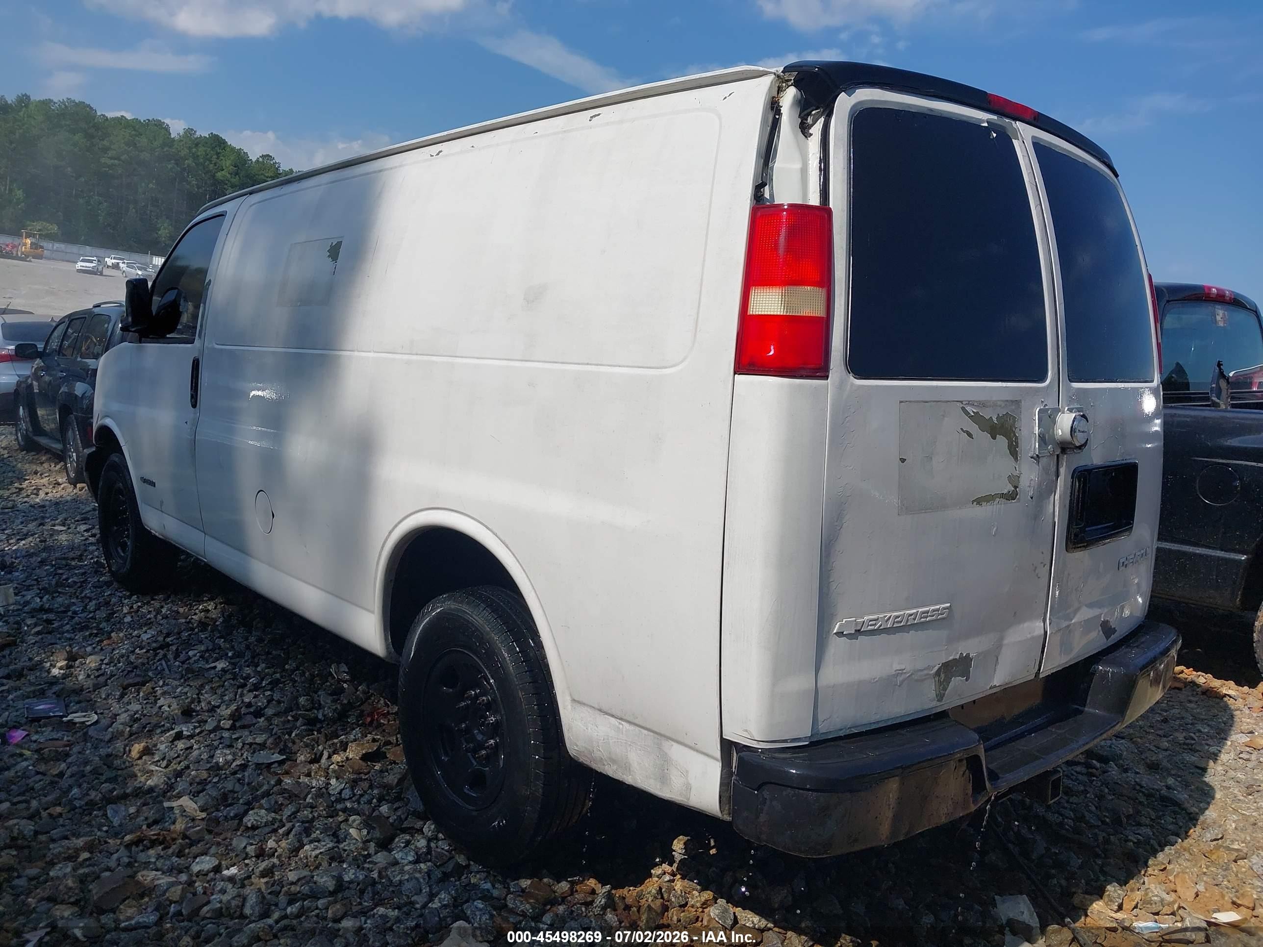 2006 Chevrolet Express Work Van White vin: 1GCGG25V461180838