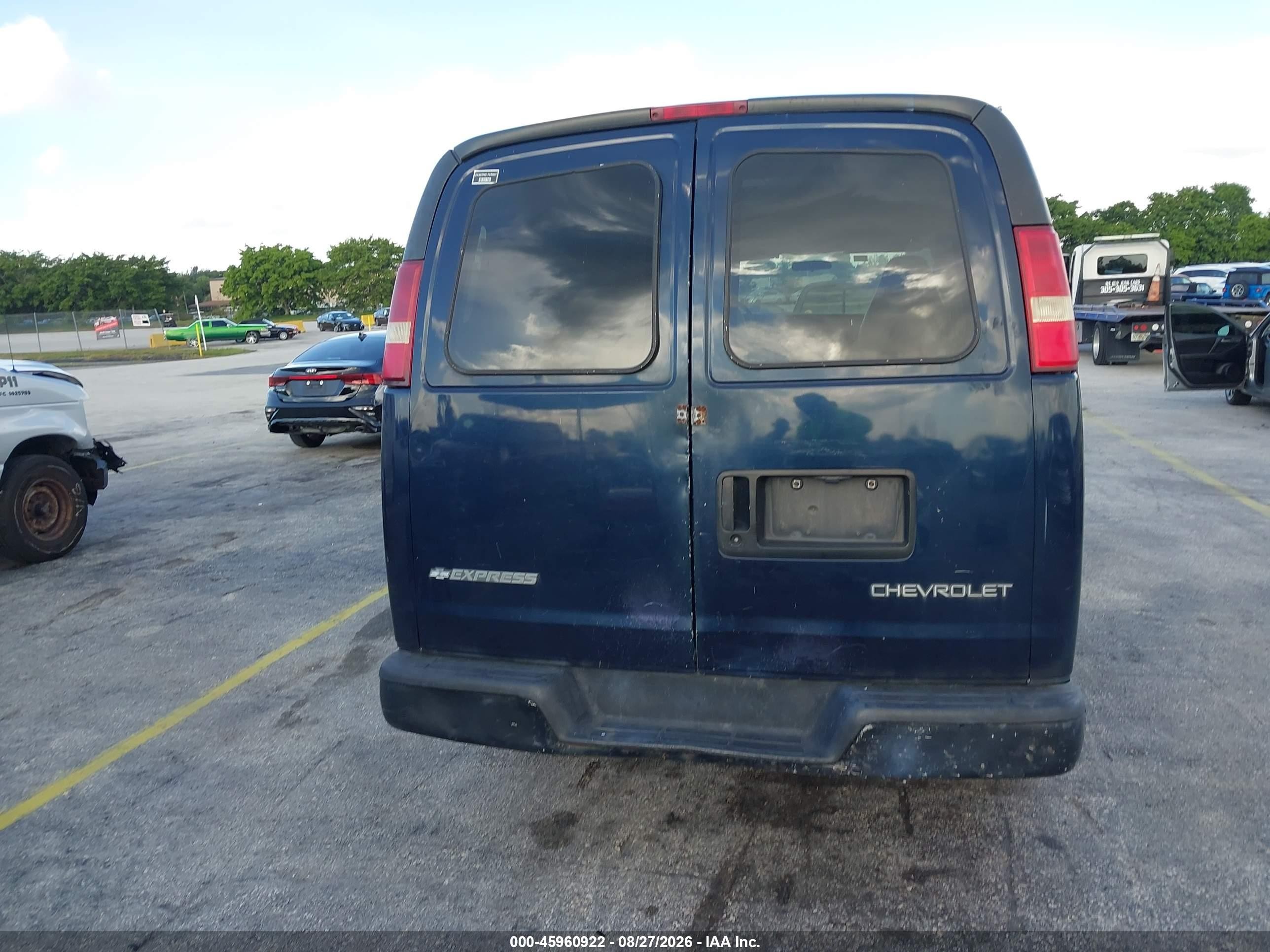 2006 Chevrolet Express Work Van Blue vin: 1GCGG25V461197638