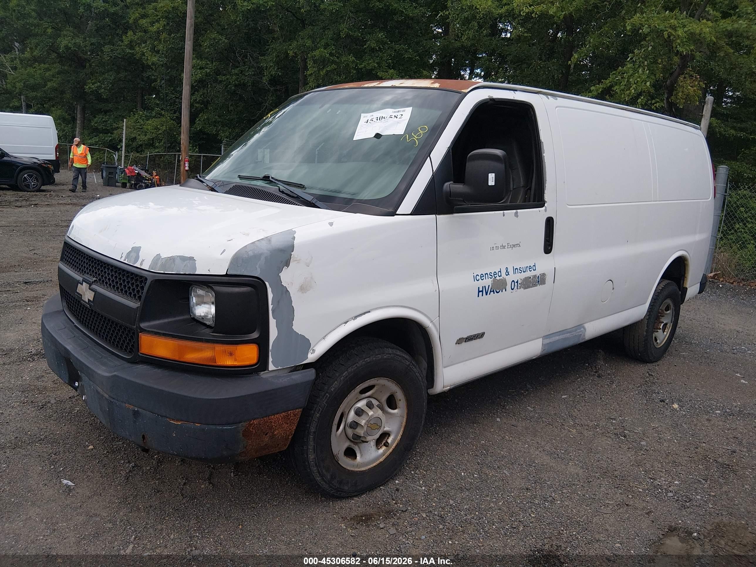 2004 Chevrolet Express   White vin: 1GCGG25V541163799