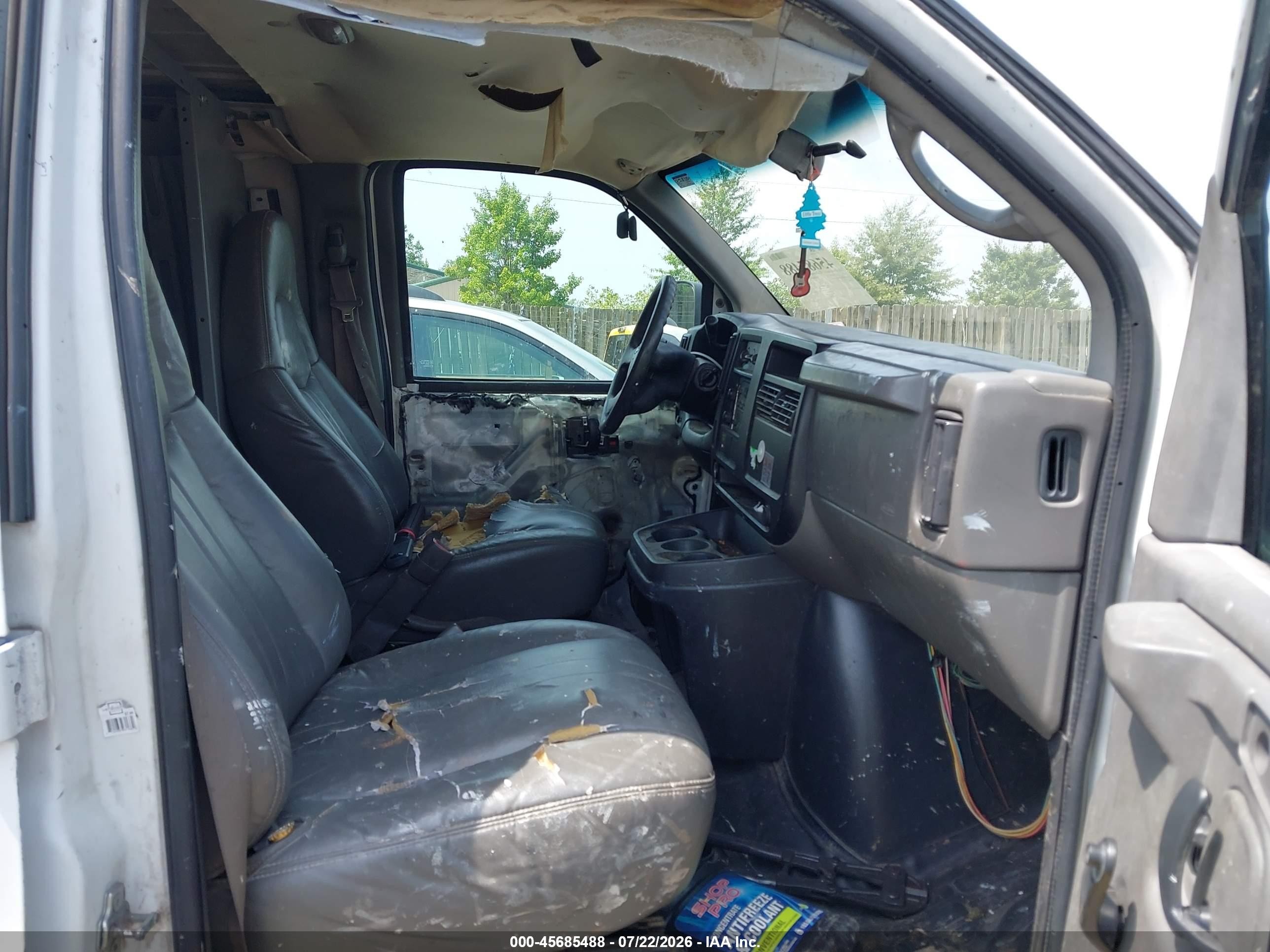 2007 Chevrolet Express Work Van White vin: 1GCGG25V771108419