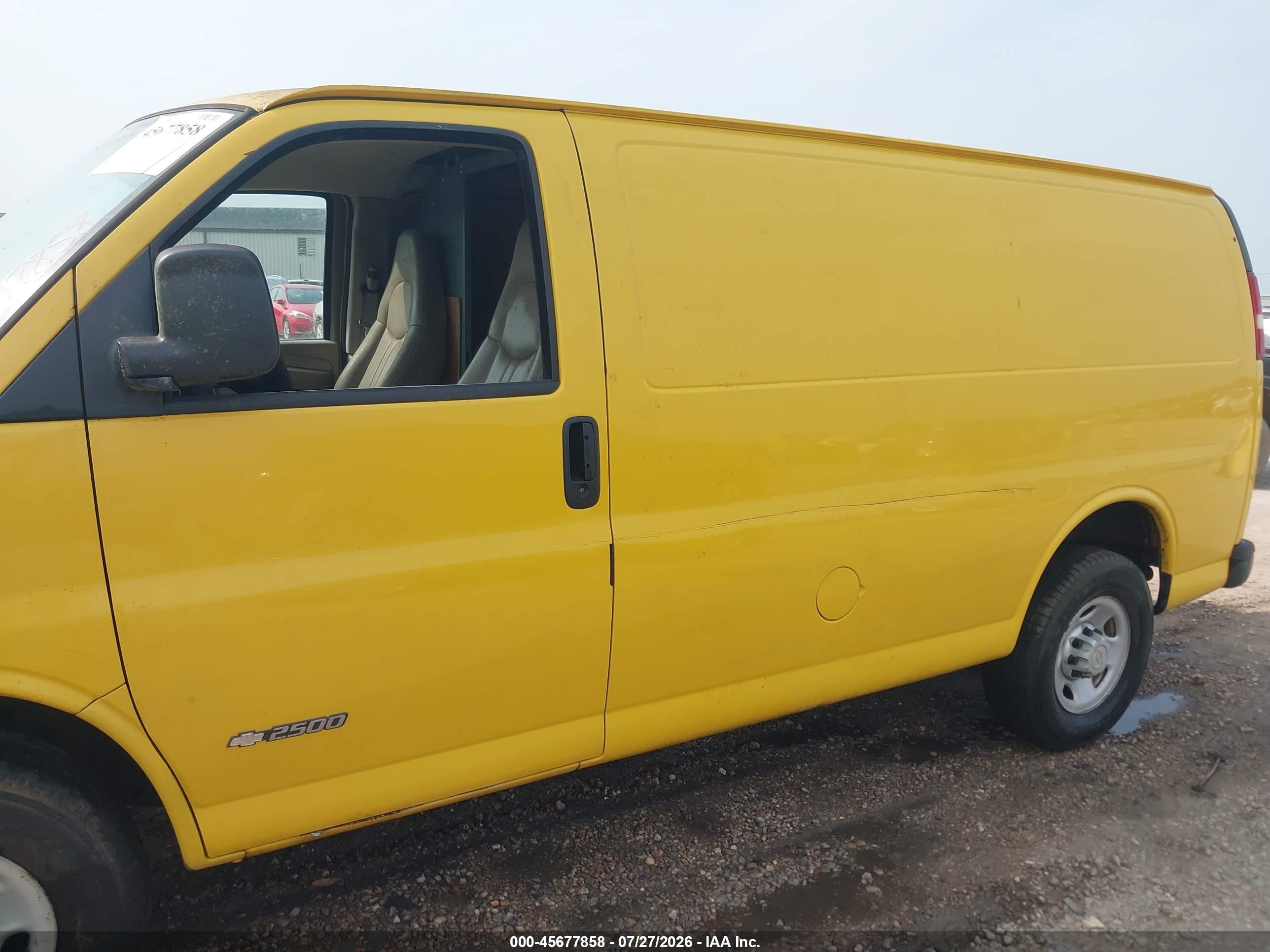 2005 Chevrolet Express   Yellow vin: 1GCGG25V851222913