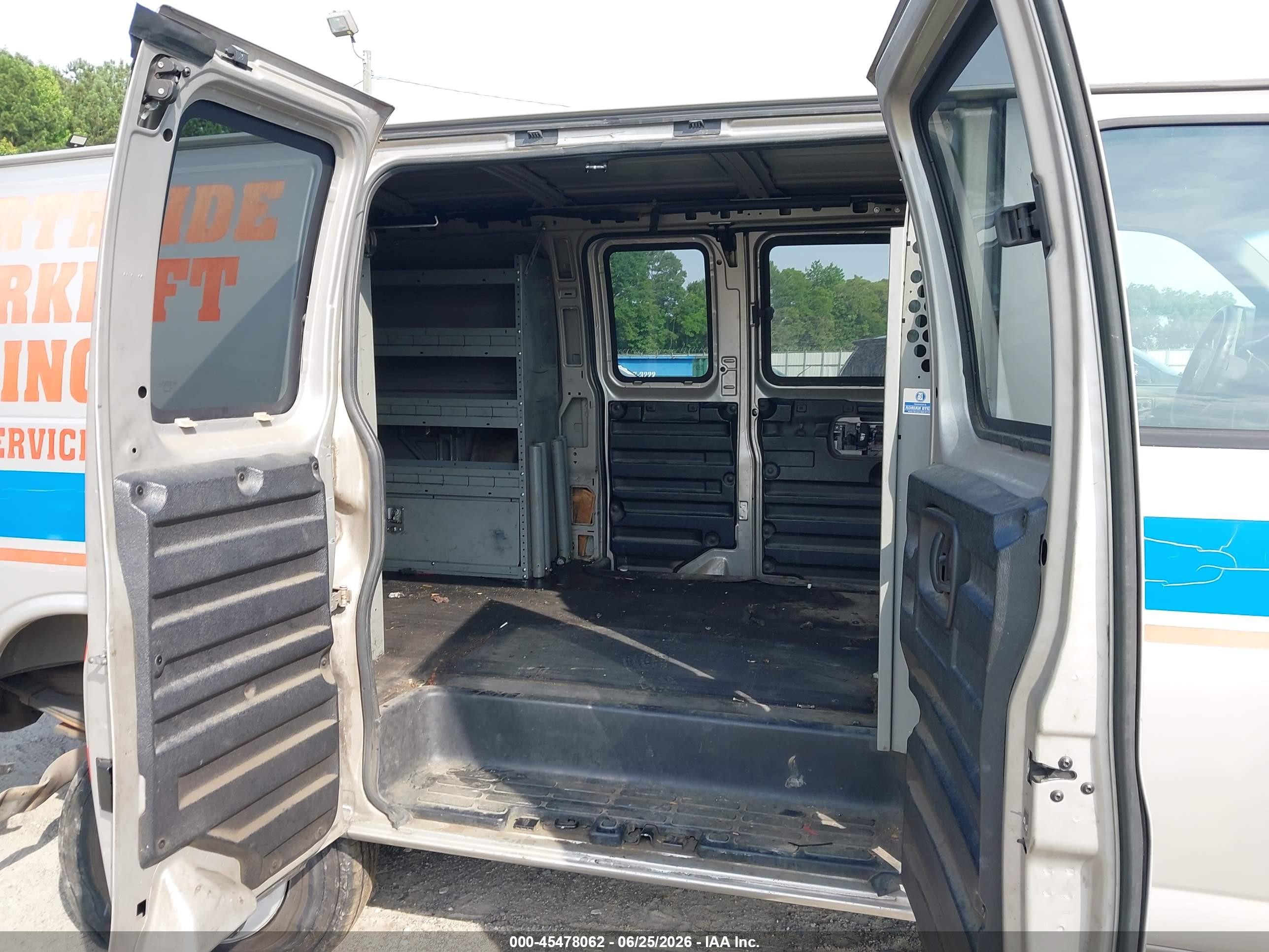 2006 Chevrolet Express Work Van Silver vin: 1GCGG25V861255749