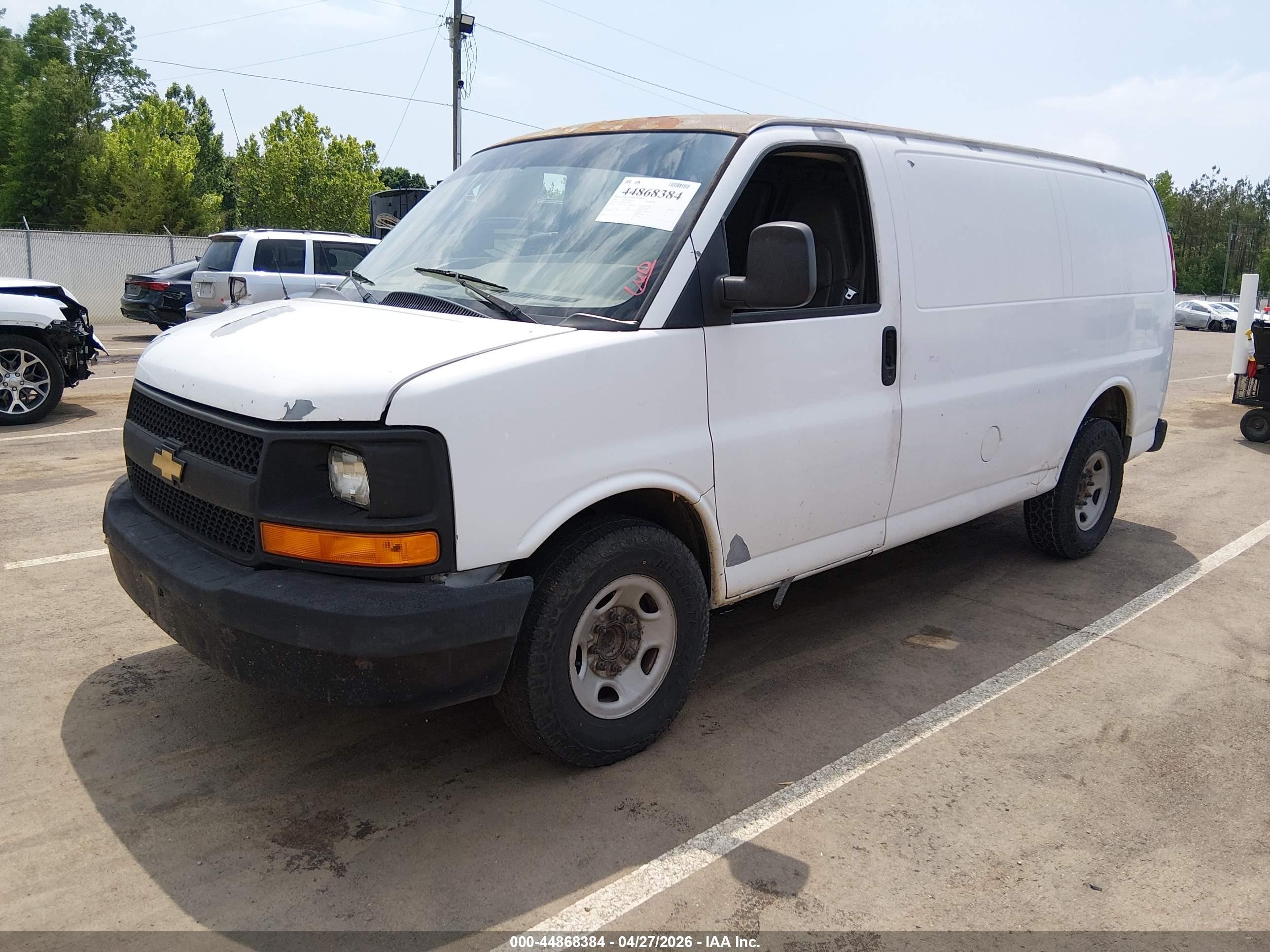 2007 Chevrolet Express Work Van White vin: 1GCGG25V871149996