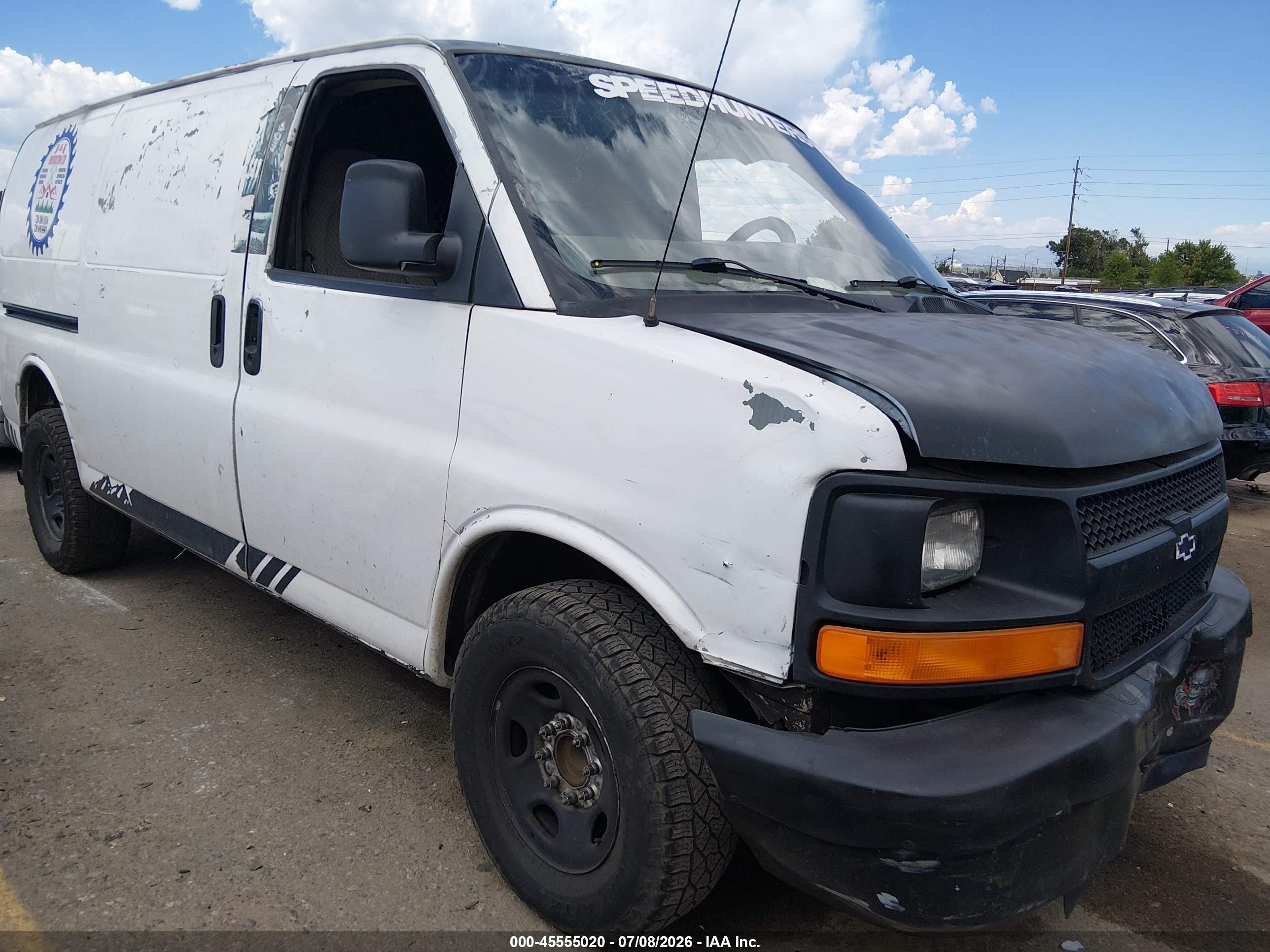 2007 Chevrolet Express Work Van White vin: 1GCGG25V871237169
