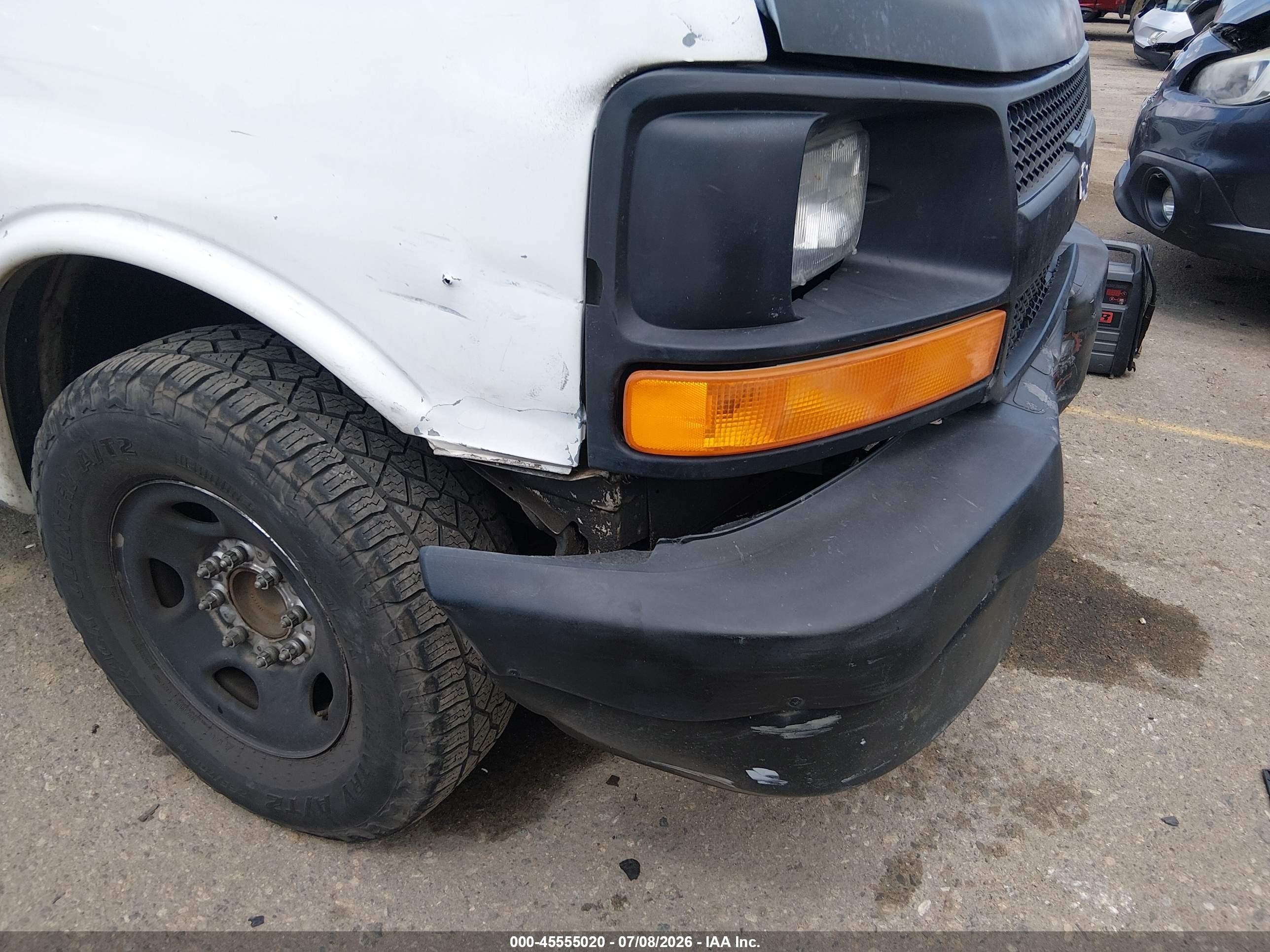 2007 Chevrolet Express Work Van White vin: 1GCGG25V871237169