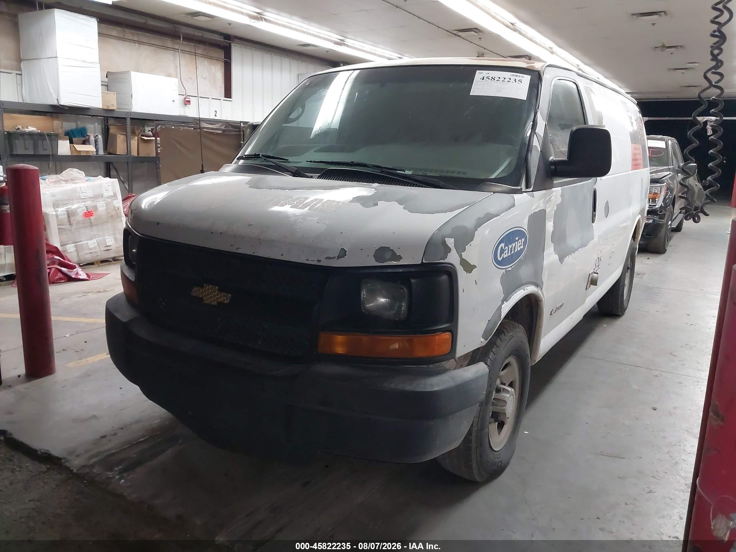 2006 Chevrolet Express Work Van White vin: 1GCGG25V961206897