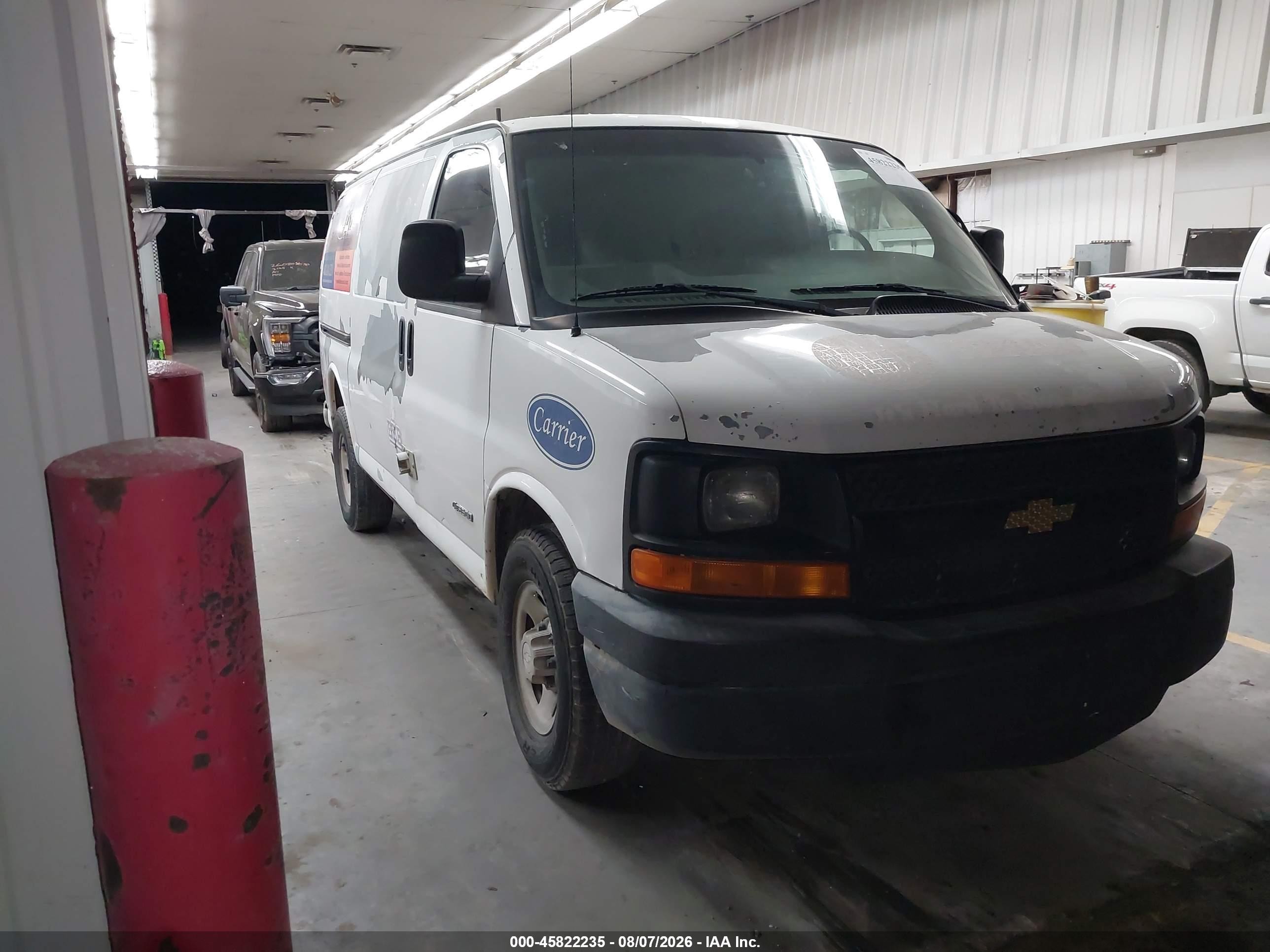 2006 Chevrolet Express Work Van White vin: 1GCGG25V961206897