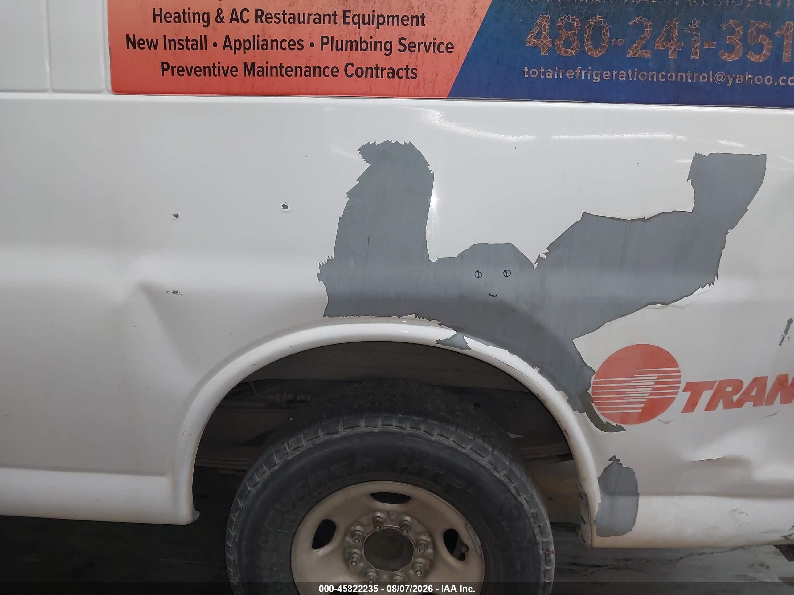 2006 Chevrolet Express Work Van White vin: 1GCGG25V961206897