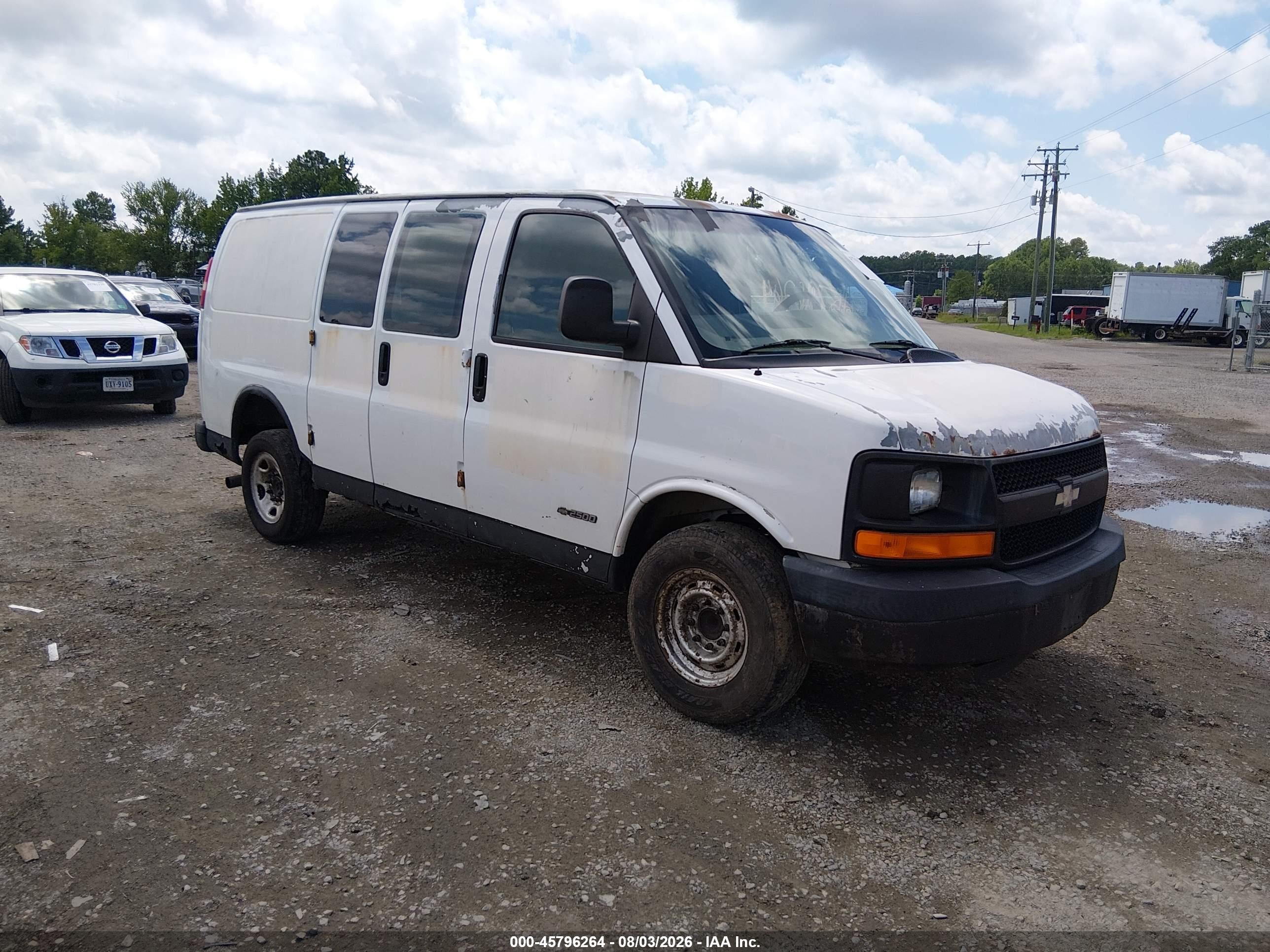 2005 Chevrolet Express   Белый vin: 1GCGG25VX51150208