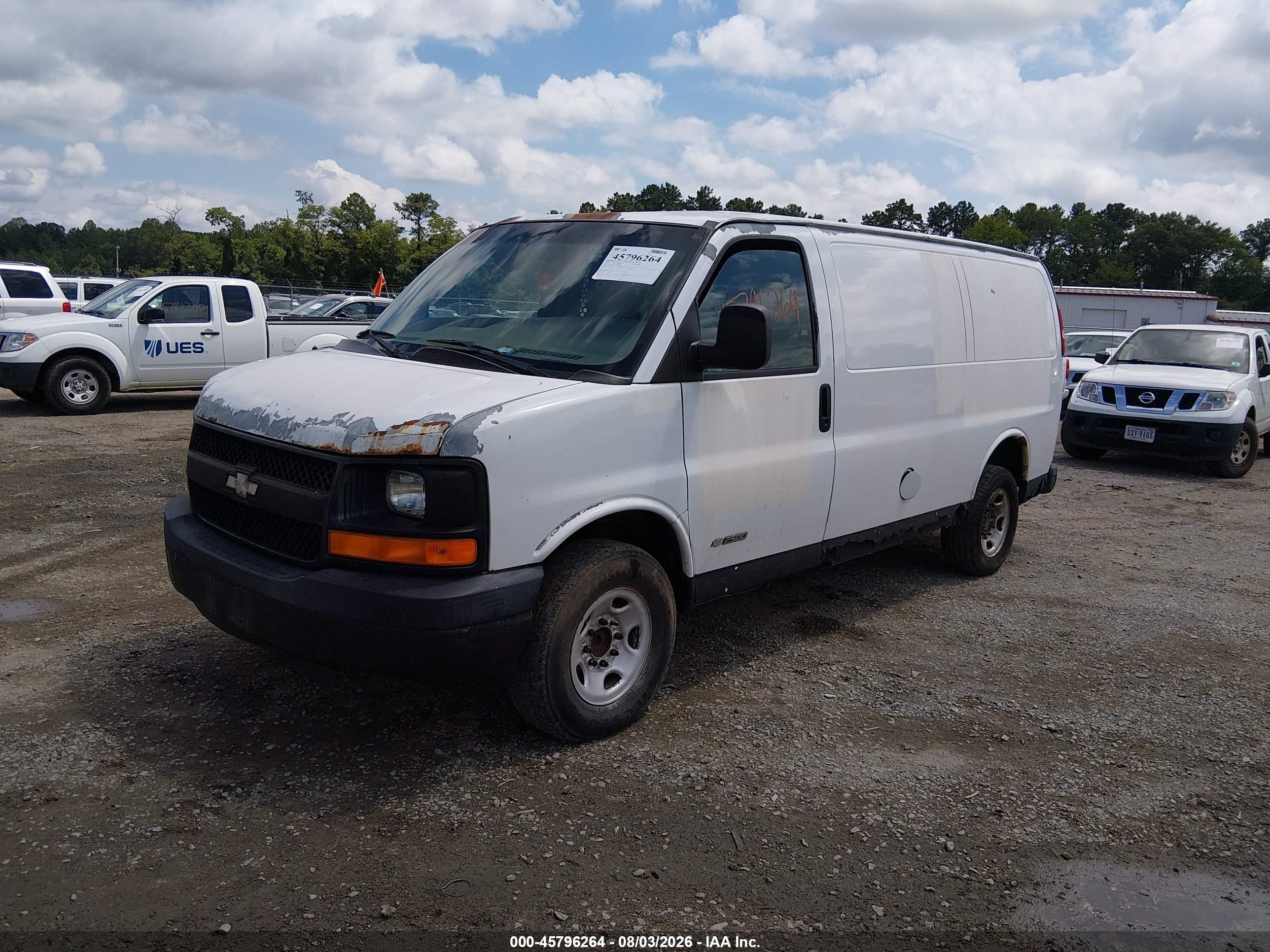 2005 Chevrolet Express   Белый vin: 1GCGG25VX51150208
