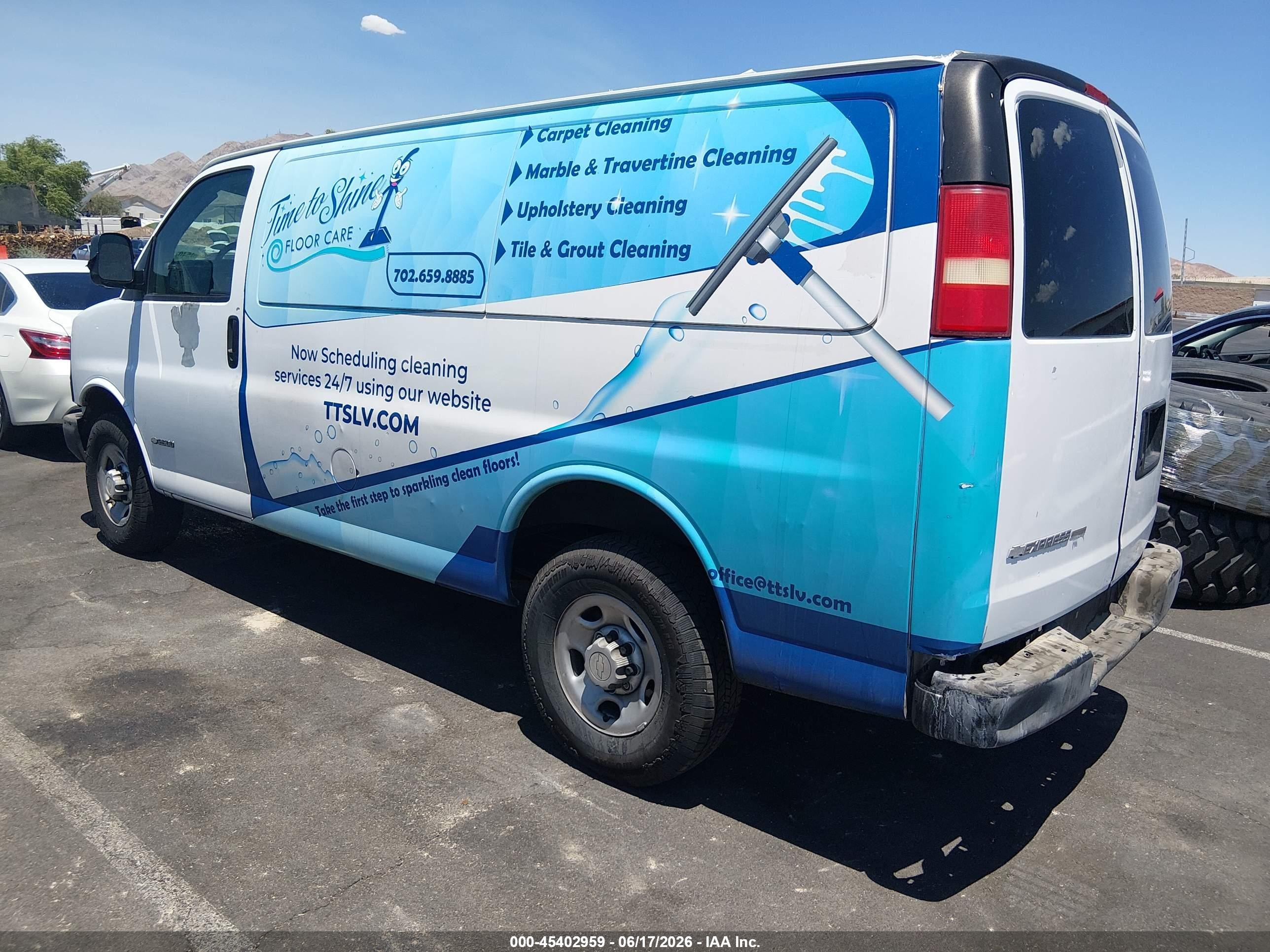 2006 Chevrolet Express Work Van Белый vin: 1GCGG25VX61173506