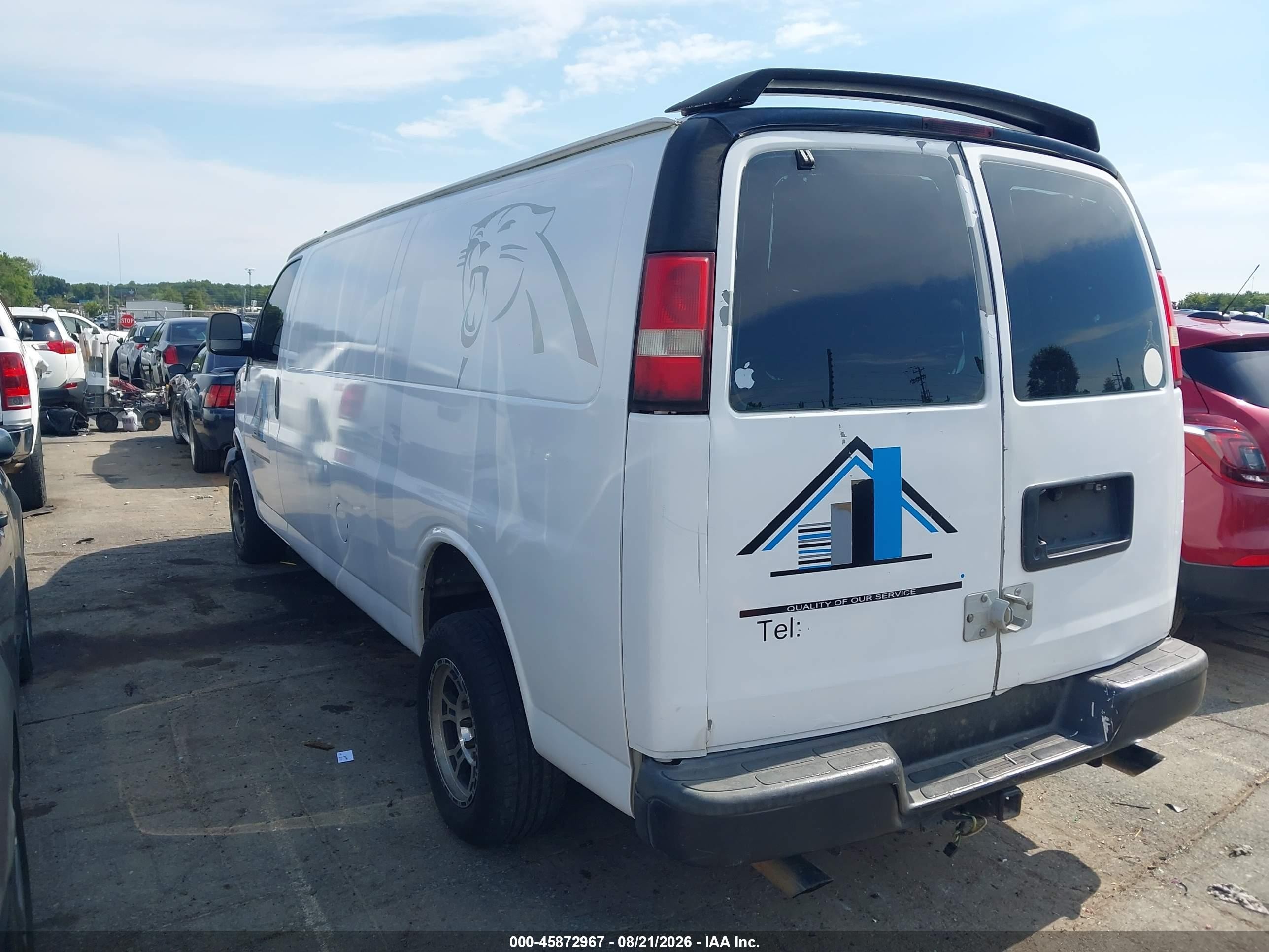 2008 Chevrolet Express Cargo Van Work Van Белый vin: 1GCGG29C081181271