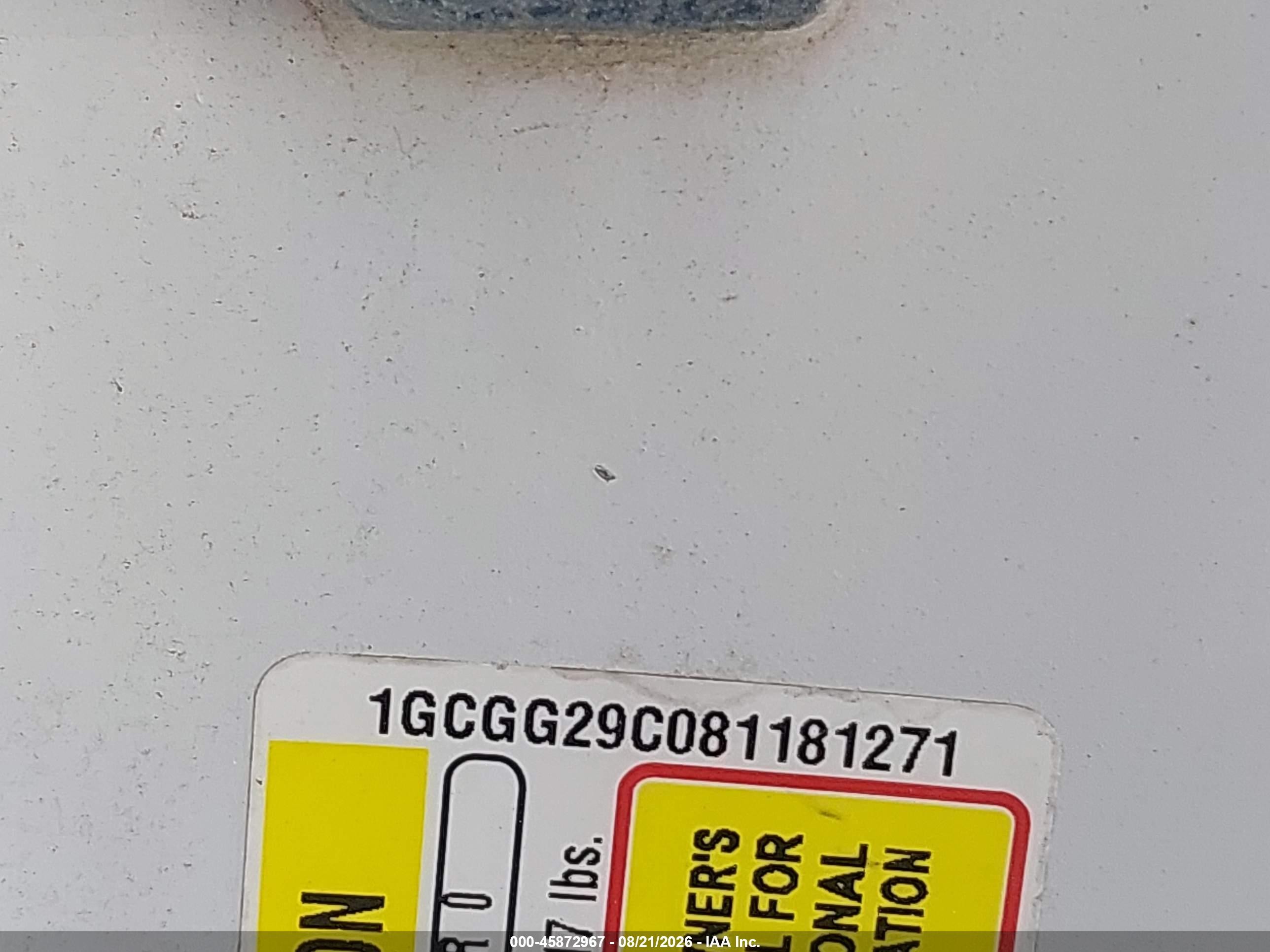 2008 Chevrolet Express Cargo Van Work Van Белый vin: 1GCGG29C081181271