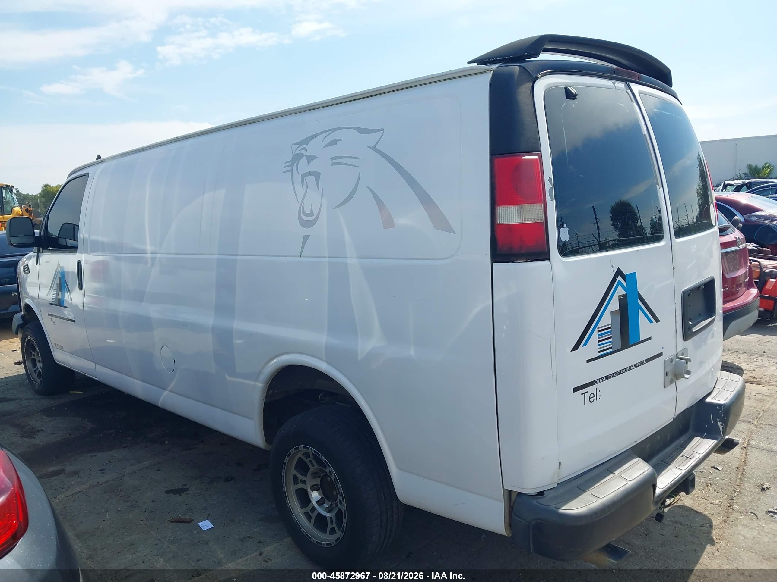 2008 Chevrolet Express Cargo Van Work Van Белый vin: 1GCGG29C081181271