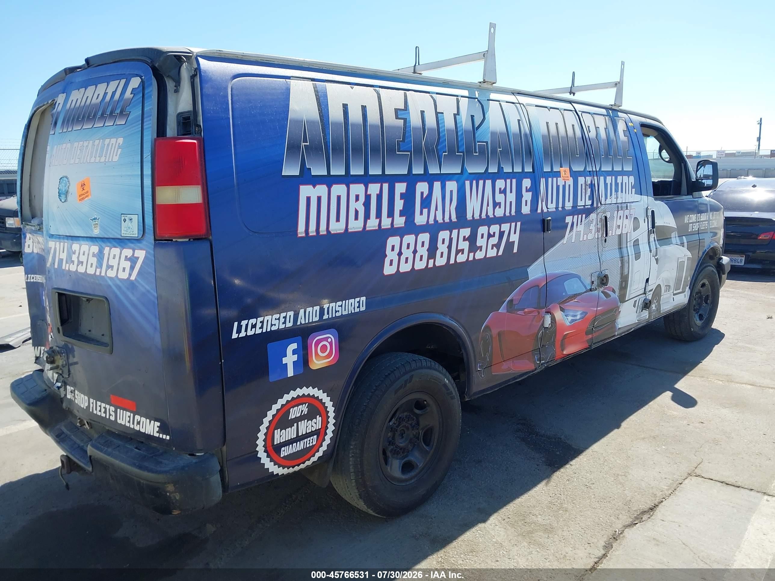 2008 Chevrolet Express Cargo Van Work Van White vin: 1GCGG29C881221094