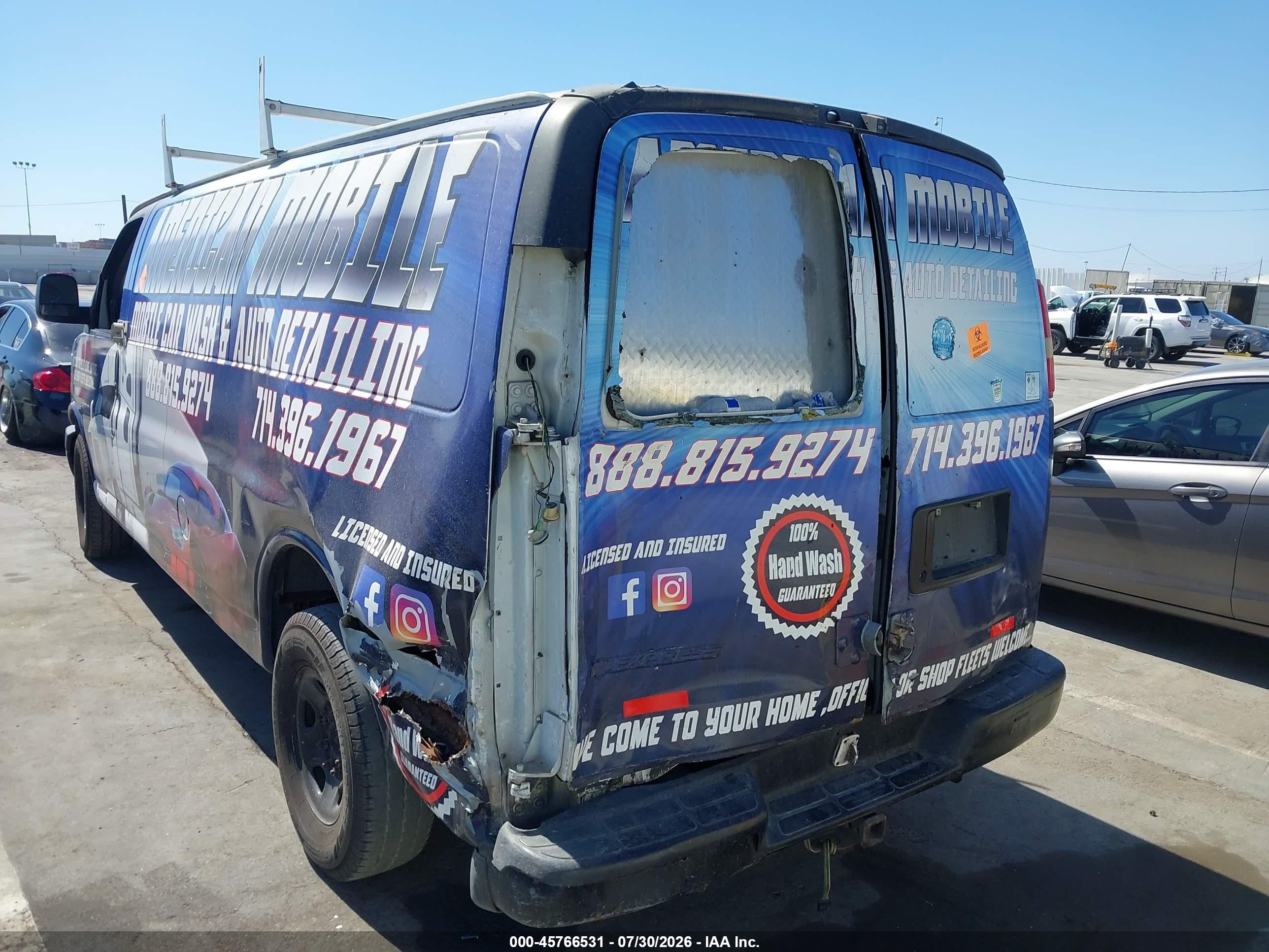 2008 Chevrolet Express Cargo Van Work Van White vin: 1GCGG29C881221094