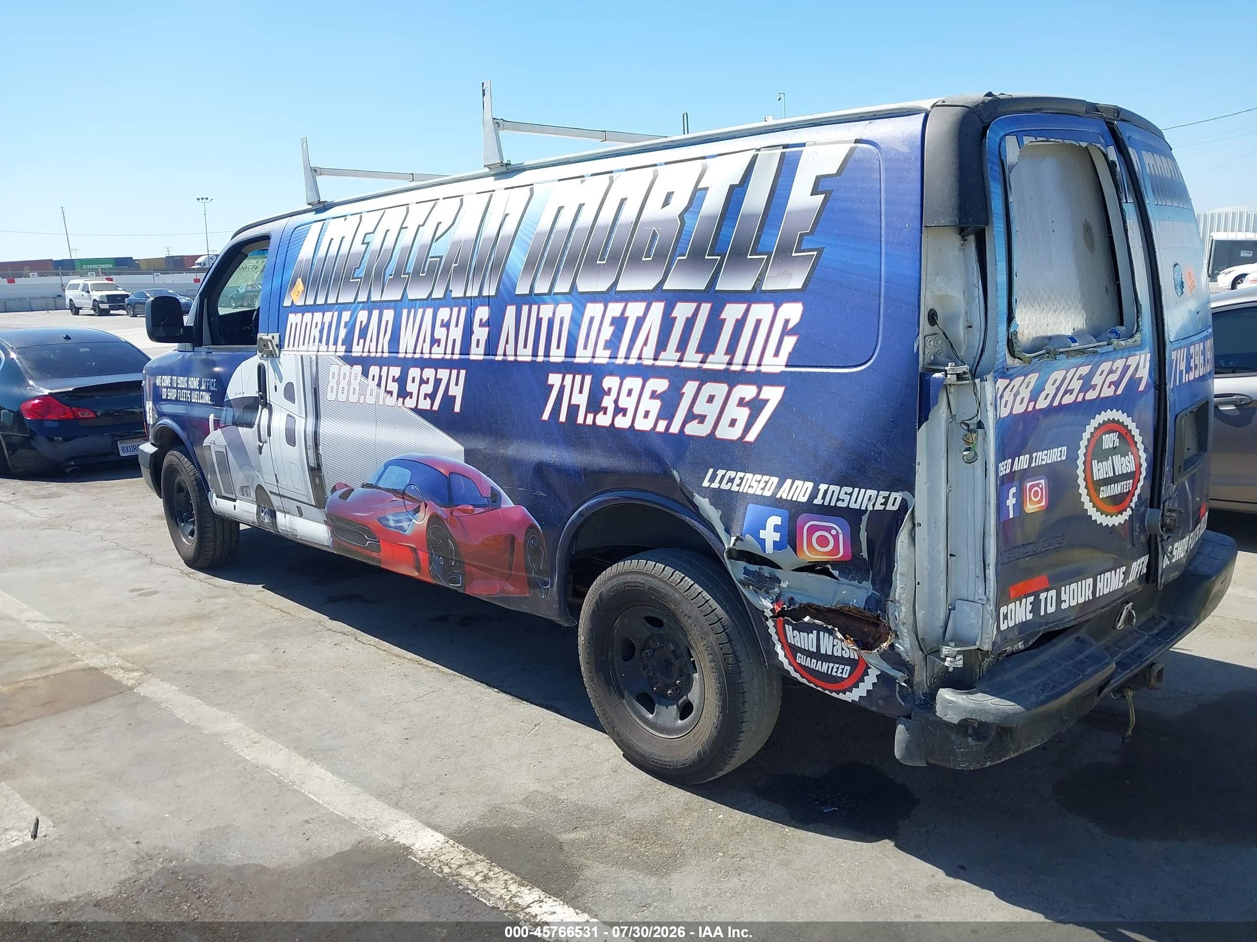 2008 Chevrolet Express Cargo Van Work Van White vin: 1GCGG29C881221094