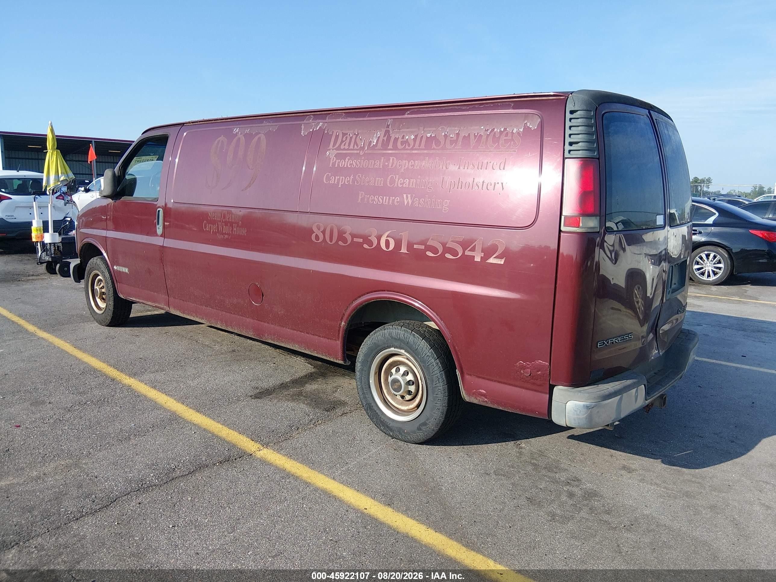 2001 Chevrolet Express   Red vin: 1GCGG29R811172652