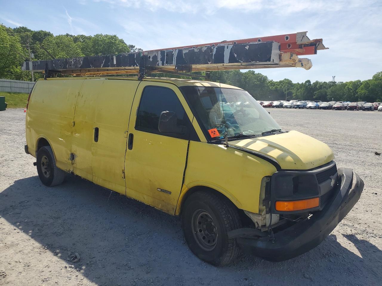 2004 Chevrolet Express G2500 Yellow vin: 1GCGG29U941223620
