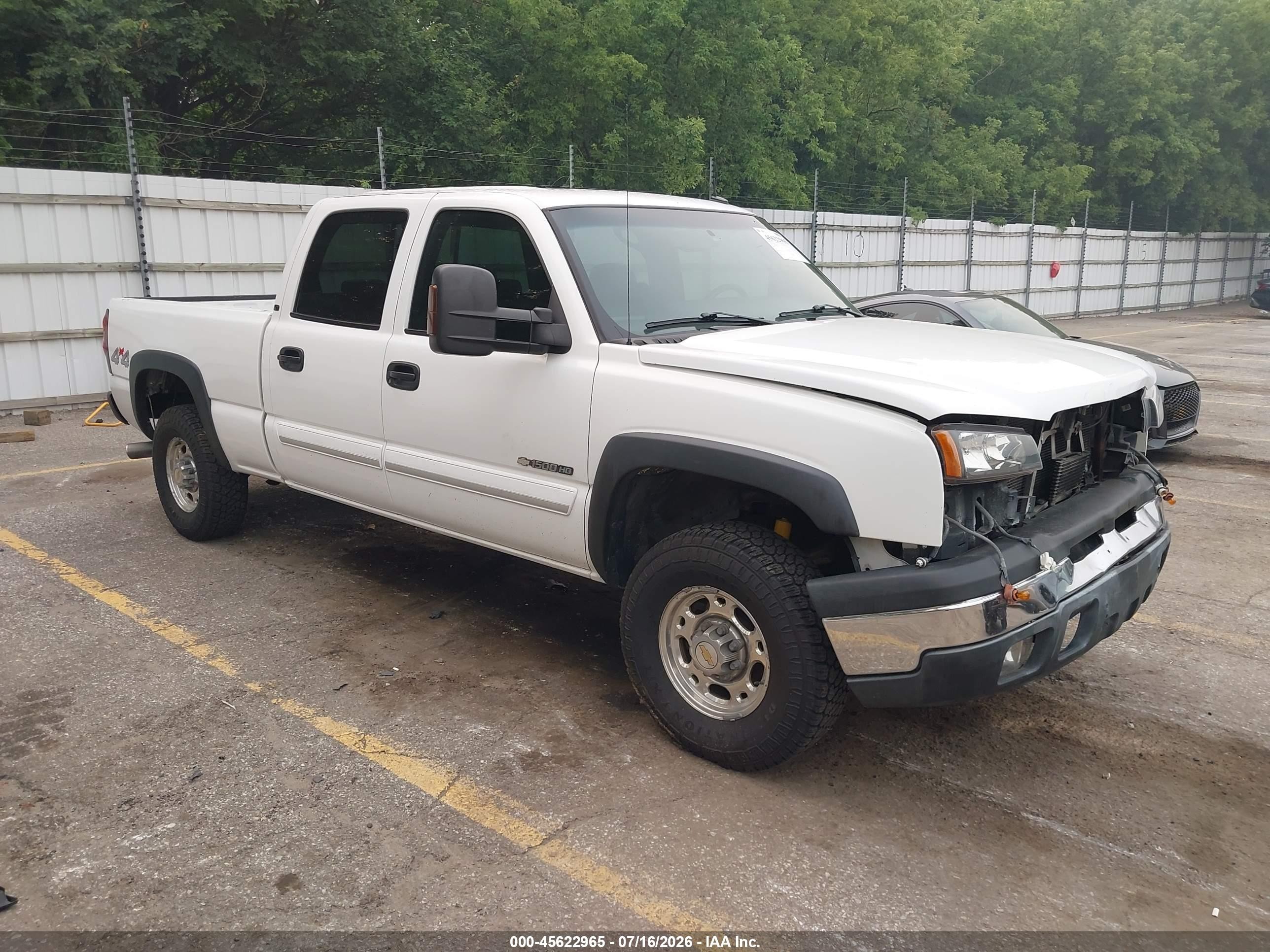 2003 Chevrolet Silverado 1500hd Ls/lt White vin: 1GCGK13U03F110416