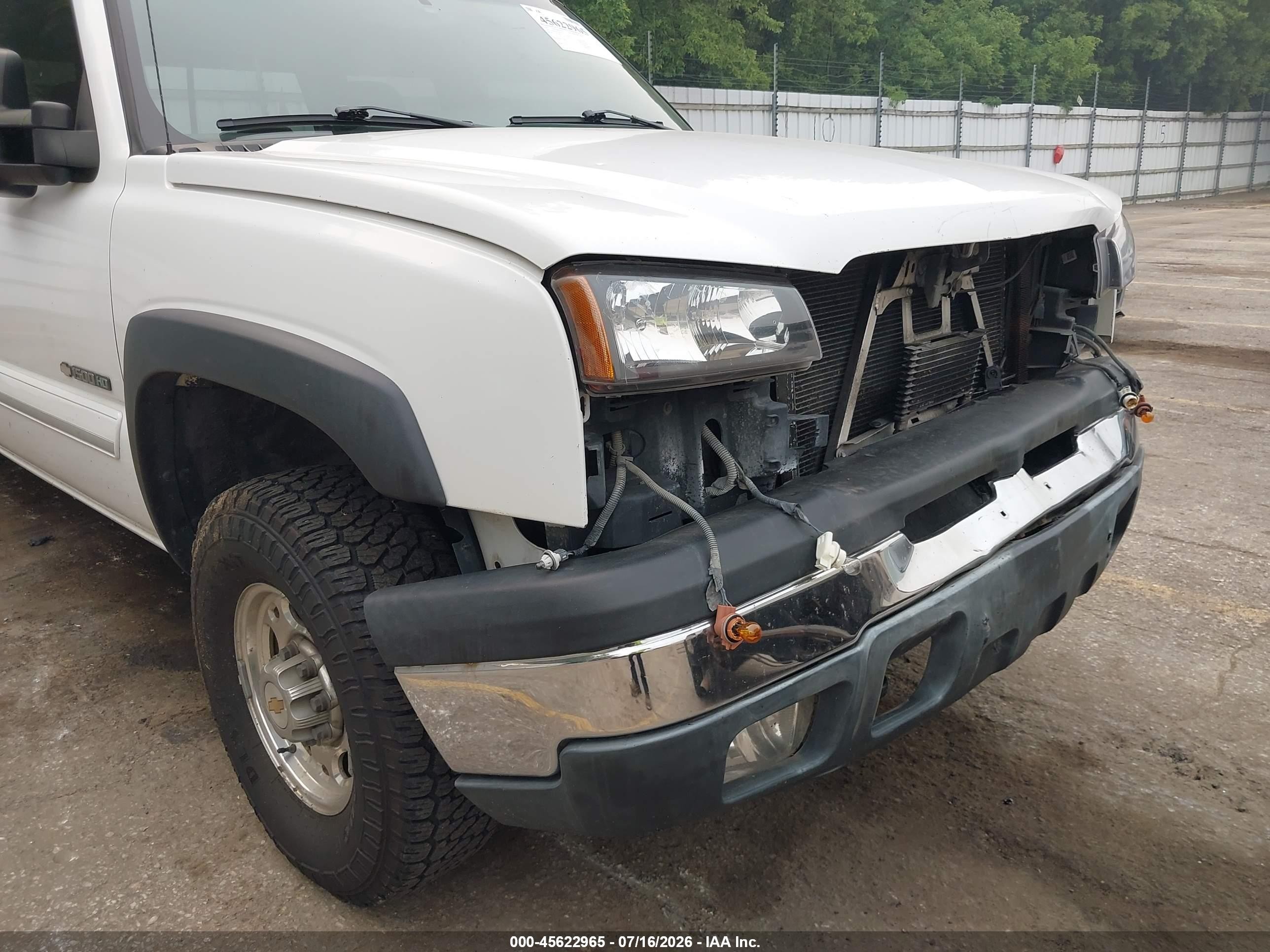 2003 Chevrolet Silverado 1500hd Ls/lt White vin: 1GCGK13U03F110416