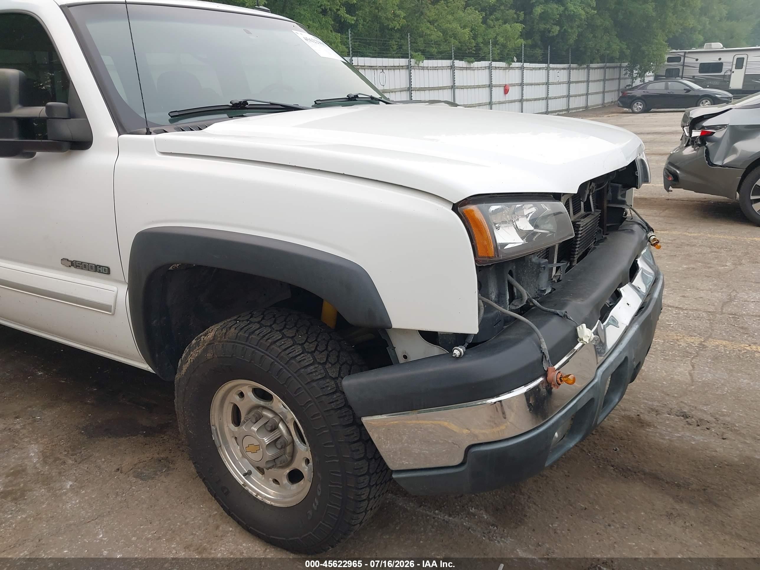 2003 Chevrolet Silverado 1500hd Ls/lt White vin: 1GCGK13U03F110416