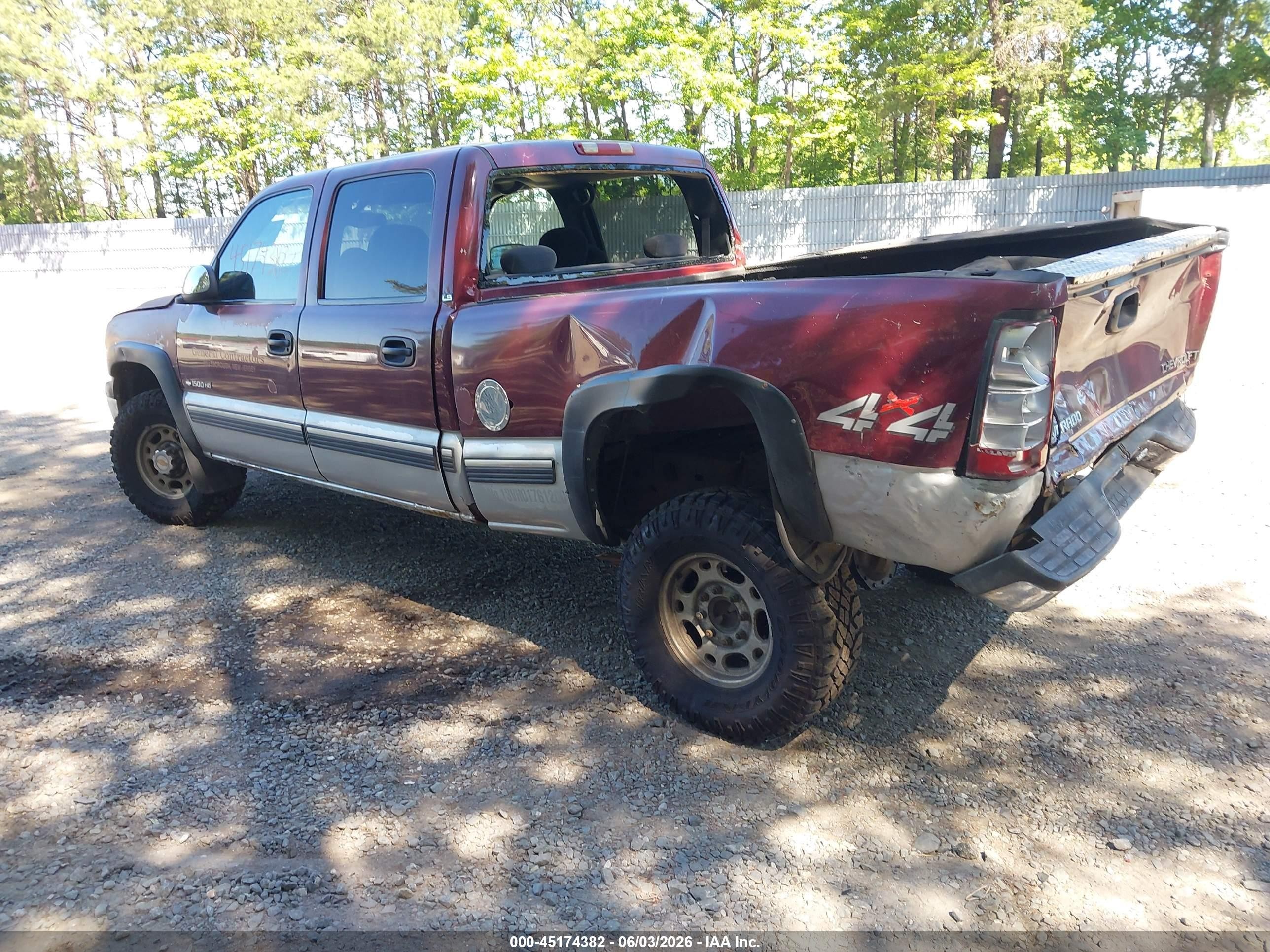 2002 Chevrolet Silverado 1500hd Ls Maroon vin: 1GCGK13U52F218657