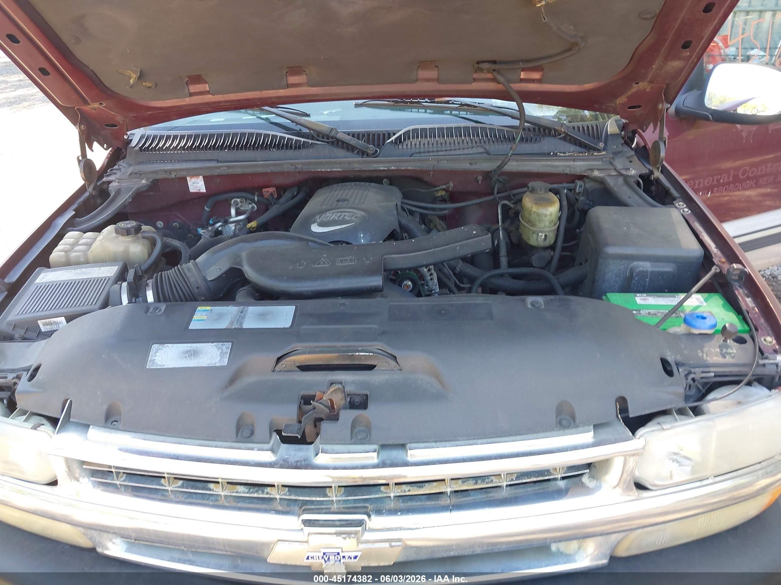 2002 Chevrolet Silverado 1500hd Ls Maroon vin: 1GCGK13U52F218657