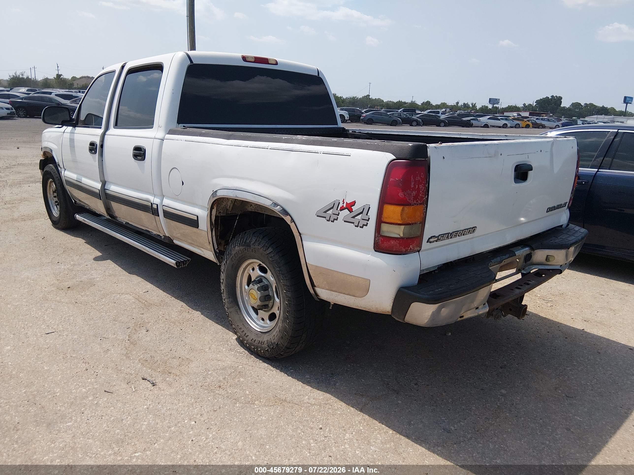 2002 Chevrolet Silverado 1500hd Lt White vin: 1GCGK13U72F162320