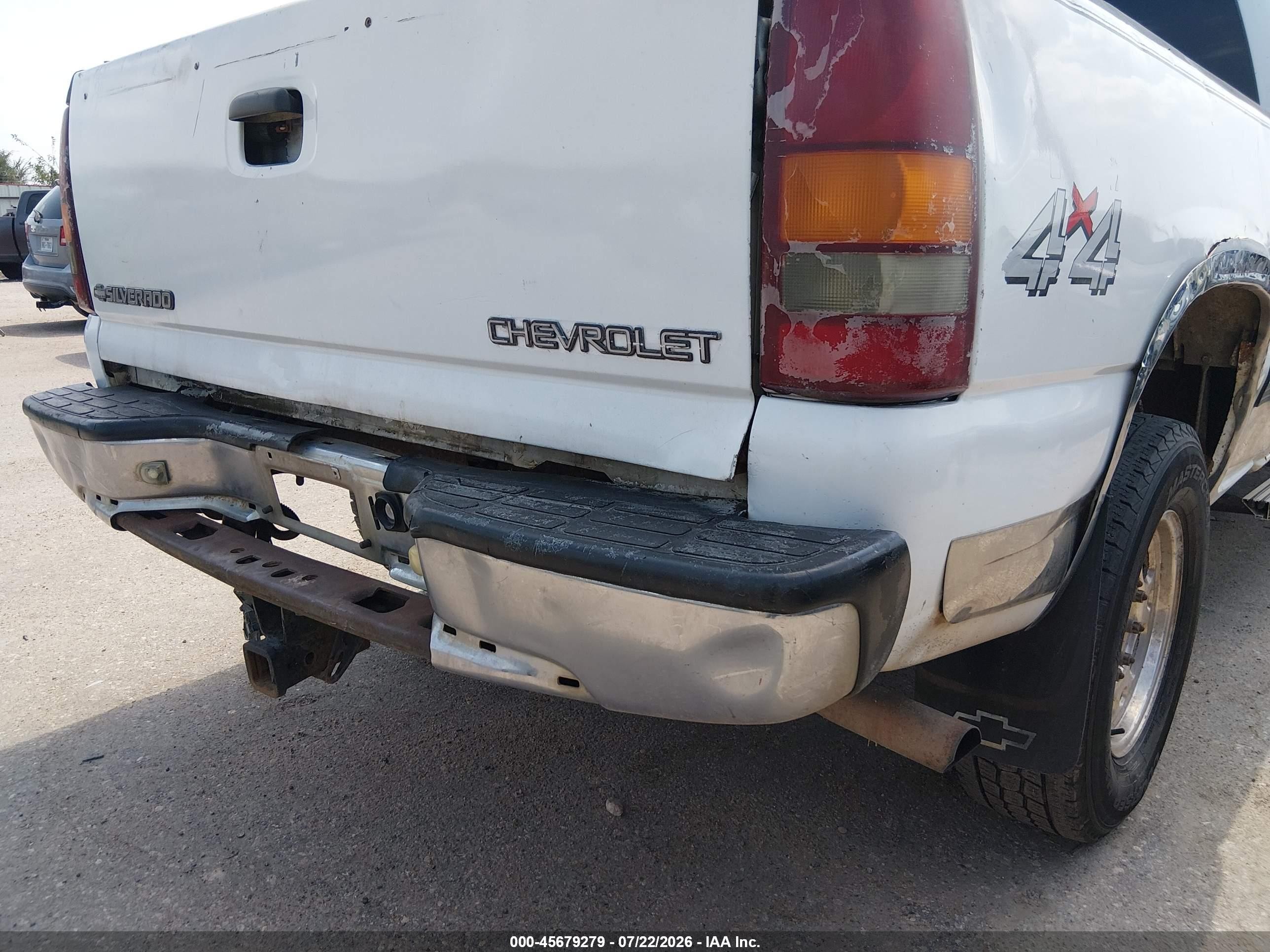 2002 Chevrolet Silverado 1500hd Lt White vin: 1GCGK13U72F162320
