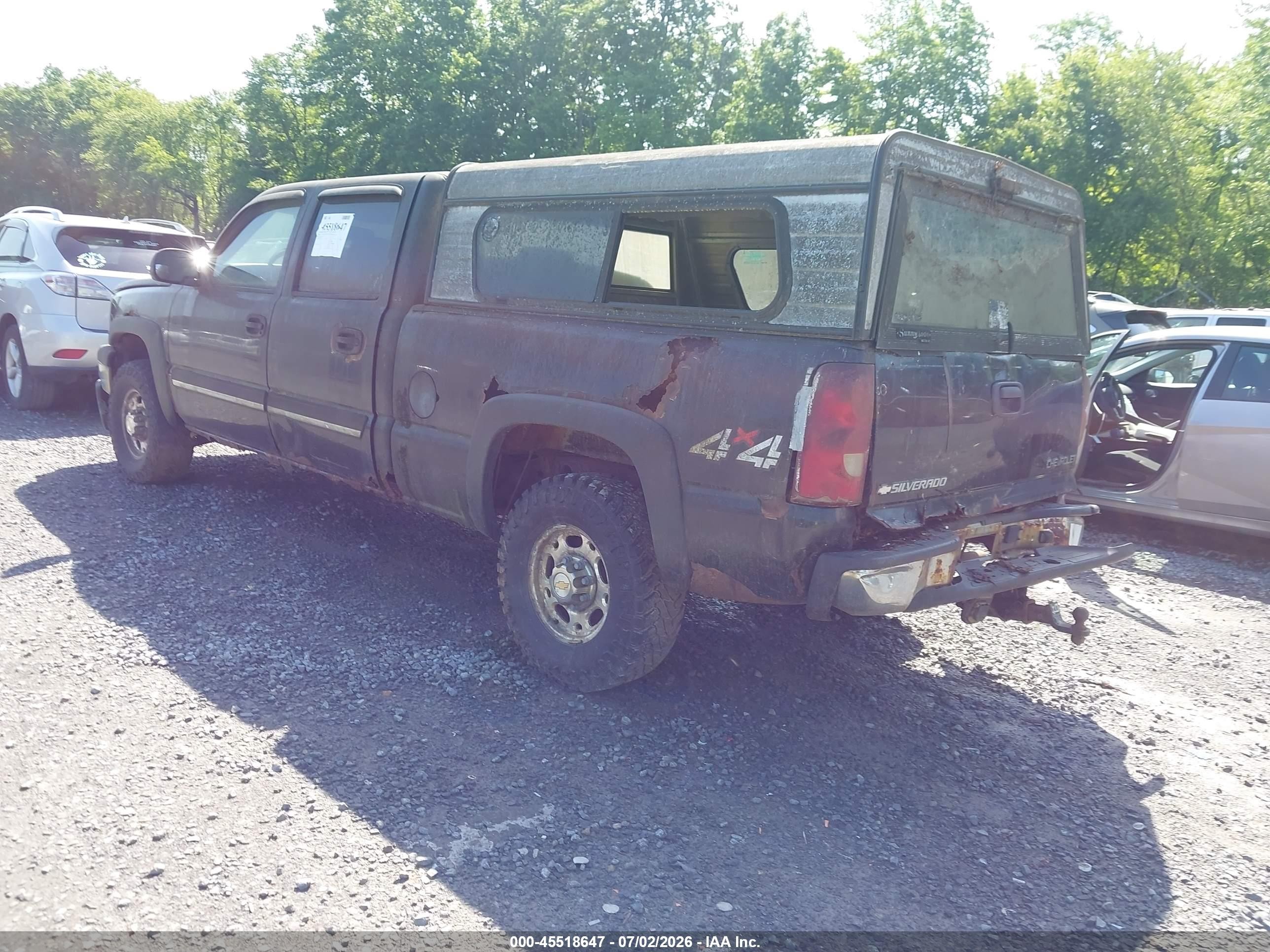 2003 Chevrolet Silverado 1500hd Ls Black vin: 1GCGK13U73F121137