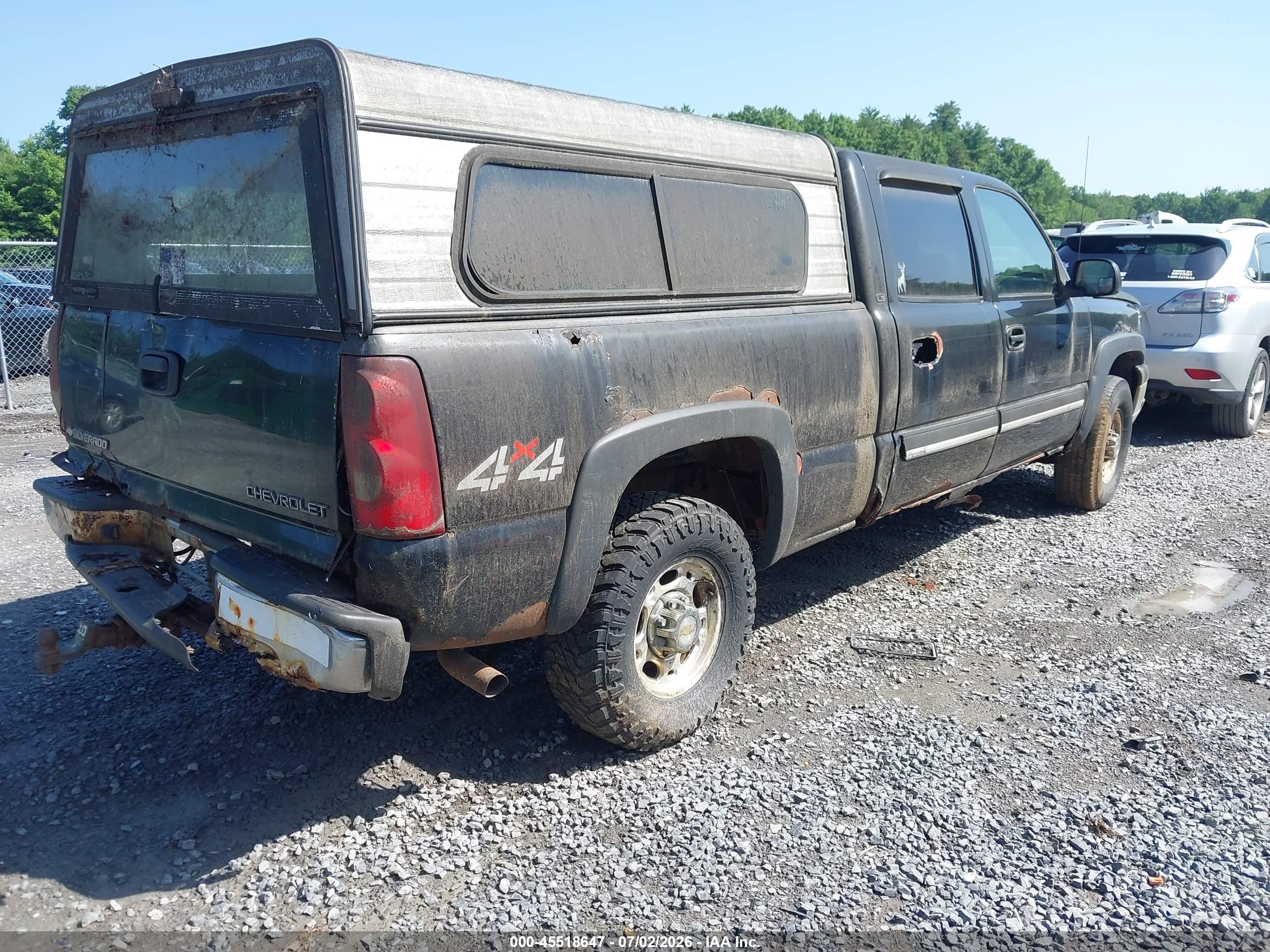 2003 Chevrolet Silverado 1500hd Ls Black vin: 1GCGK13U73F121137