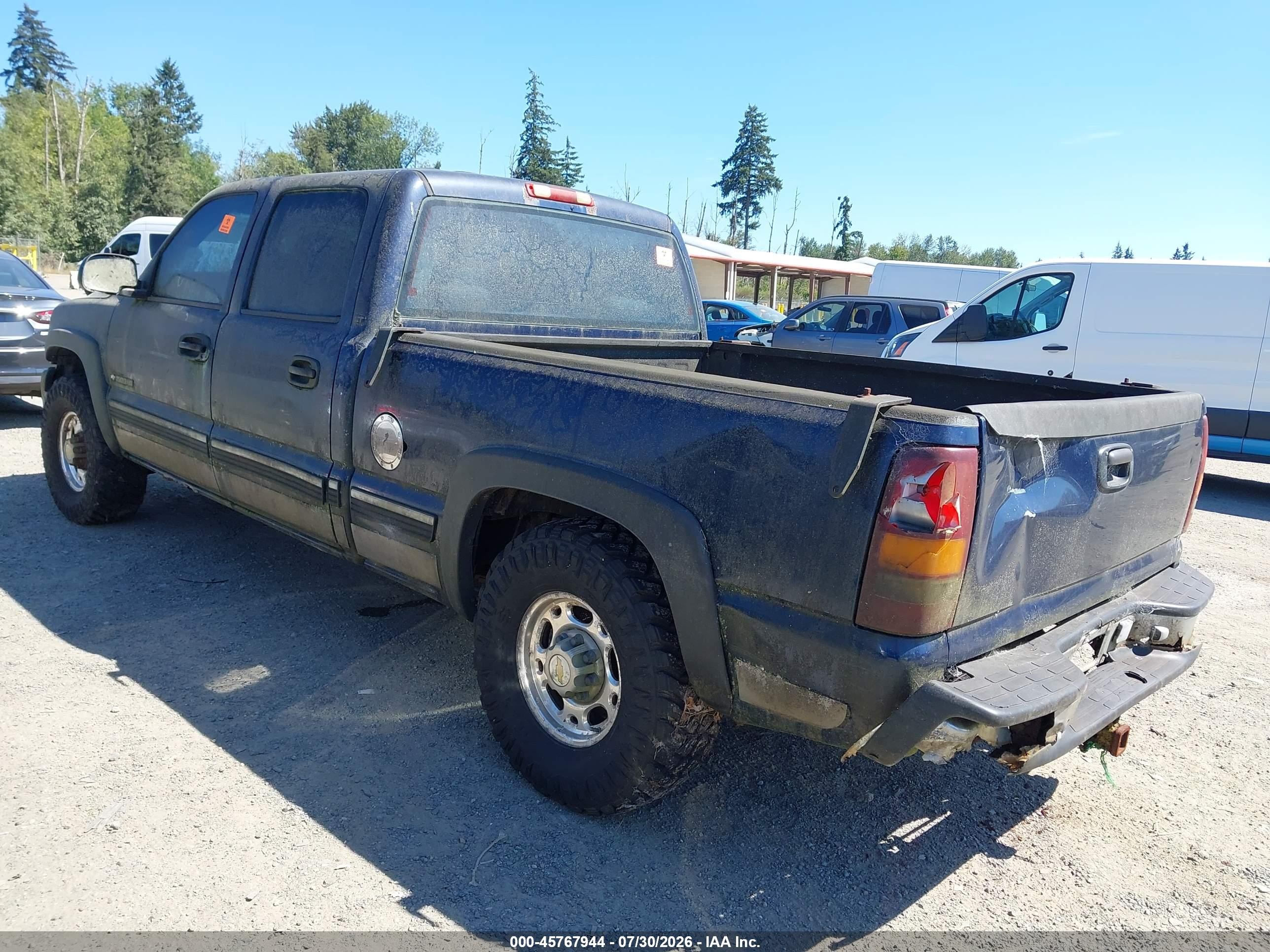2001 Chevrolet Silverado 1500hd Lt Blue vin: 1GCGK13U81F173633