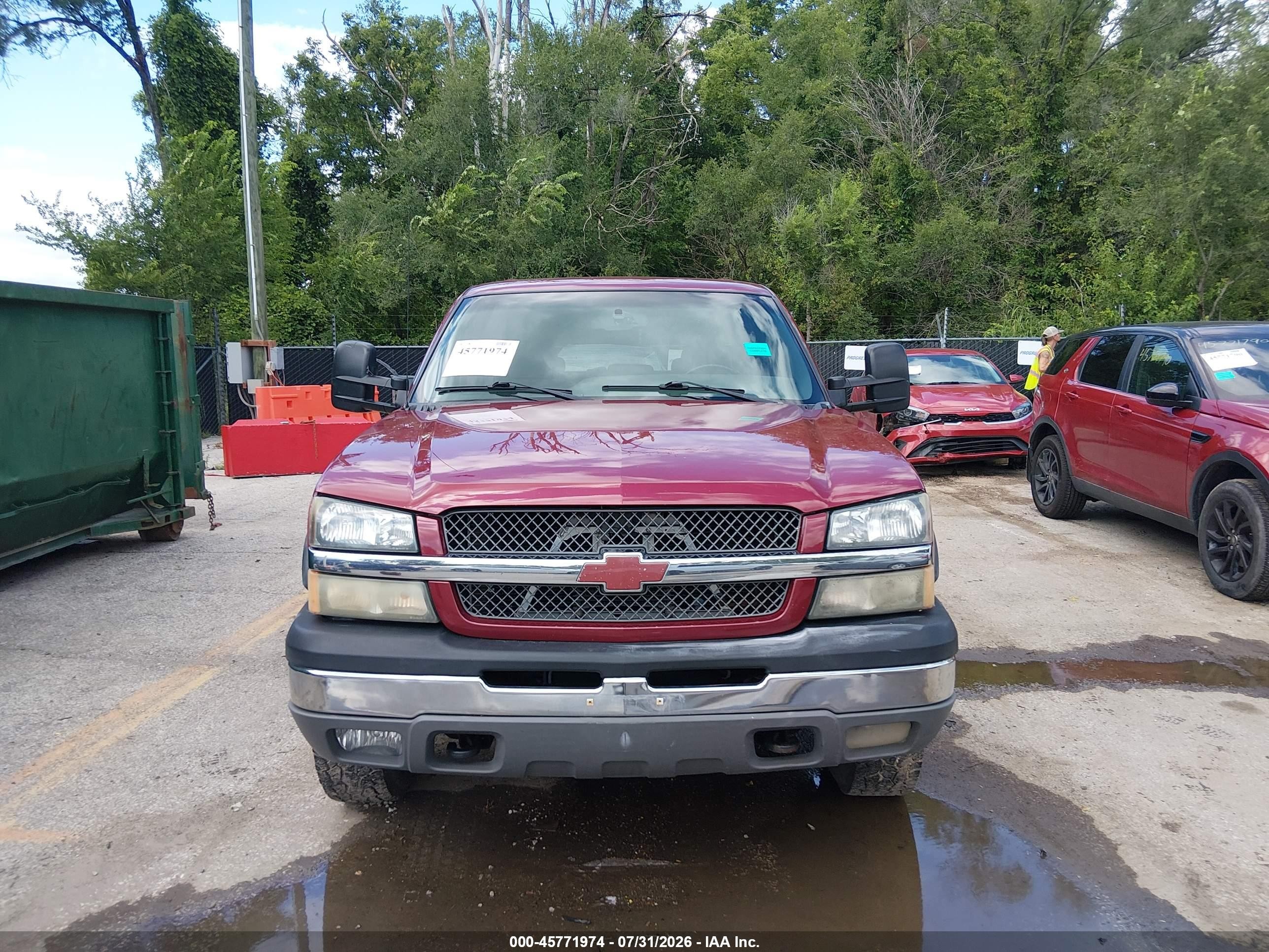 2004 Chevrolet Silverado 2500 Ls Burgundy vin: 1GCGK23U34F170827